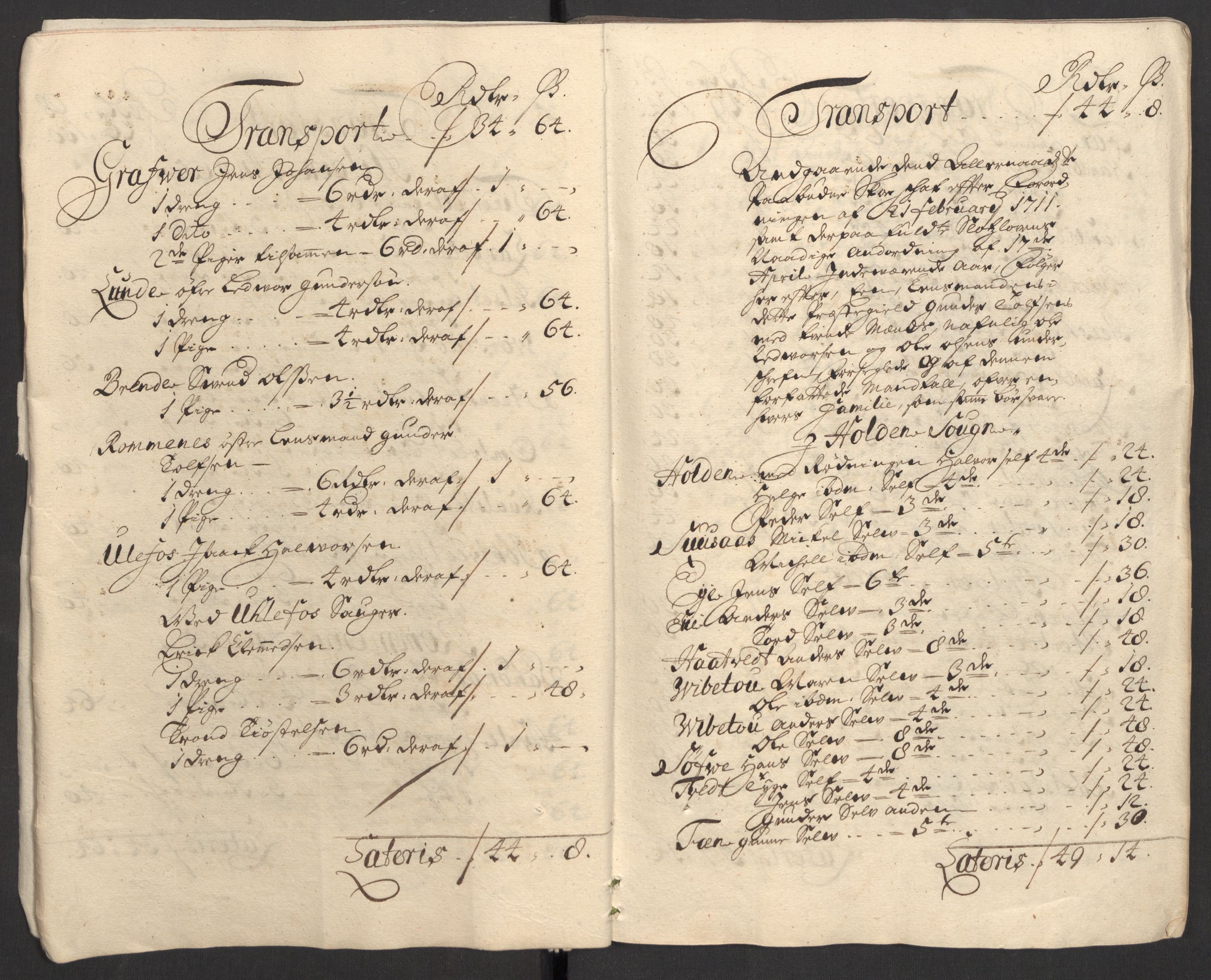 Rentekammeret inntil 1814, Reviderte regnskaper, Fogderegnskap, AV/RA-EA-4092/R36/L2121: Fogderegnskap Øvre og Nedre Telemark og Bamble, 1711, s. 11