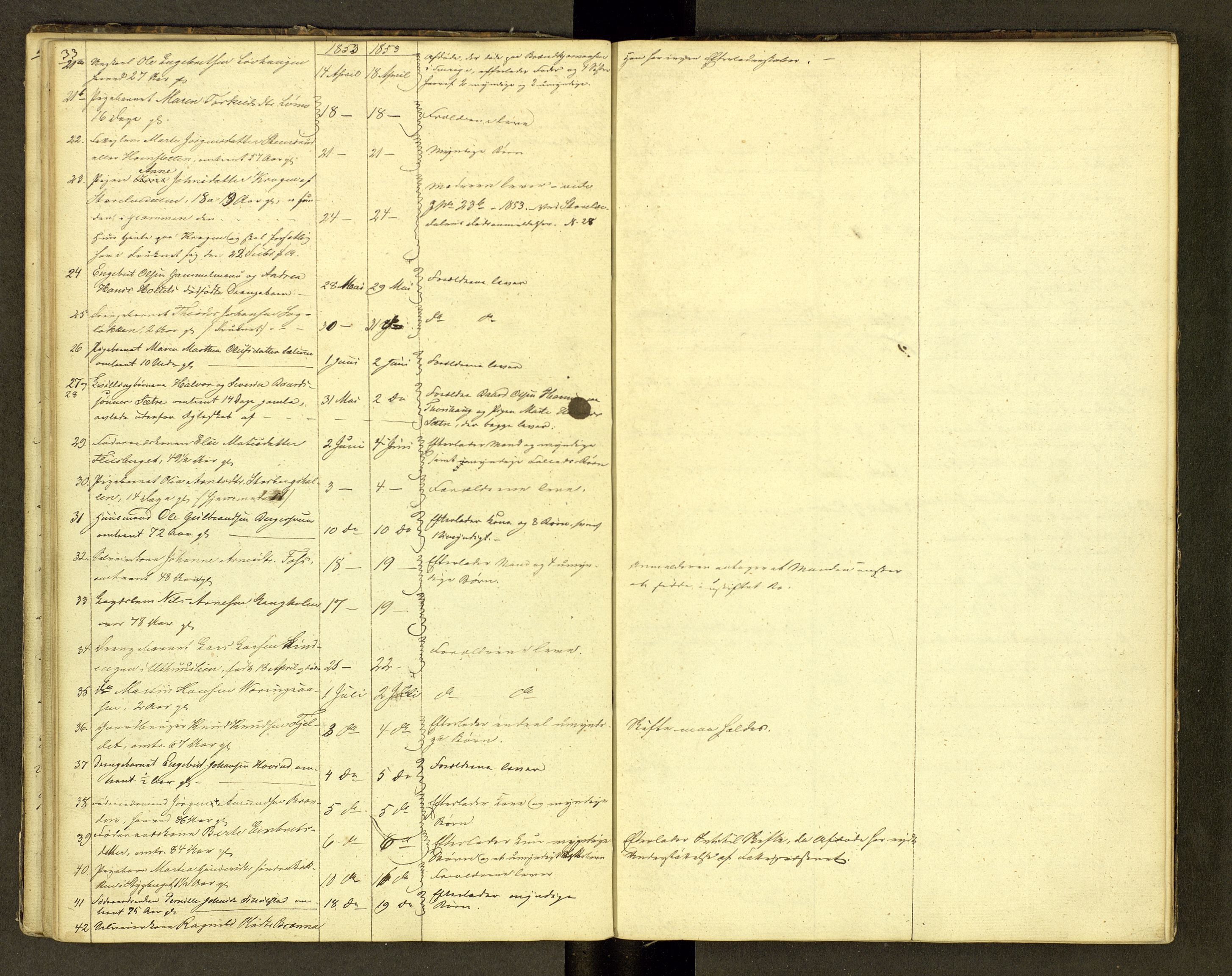 Sør-Østerdal sorenskriveri, AV/SAH-TING-018/J/Jg/L0001: Dødsfallsjournal, 1844-1853