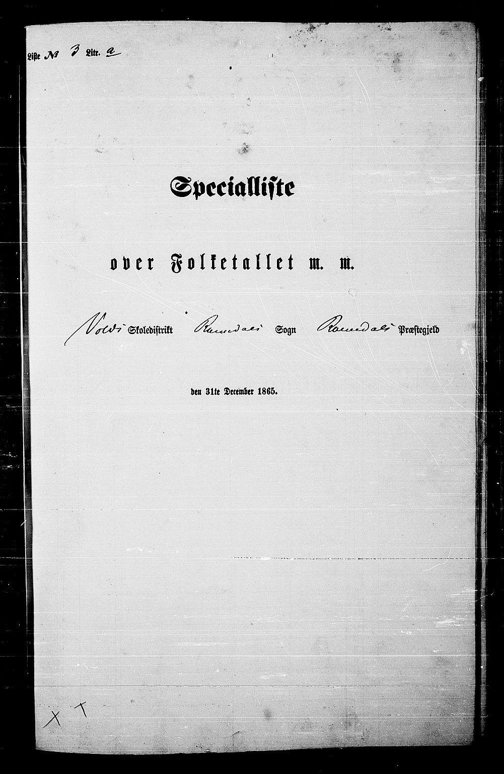 RA, Folketelling 1865 for 0416P Romedal prestegjeld, 1865, s. 64