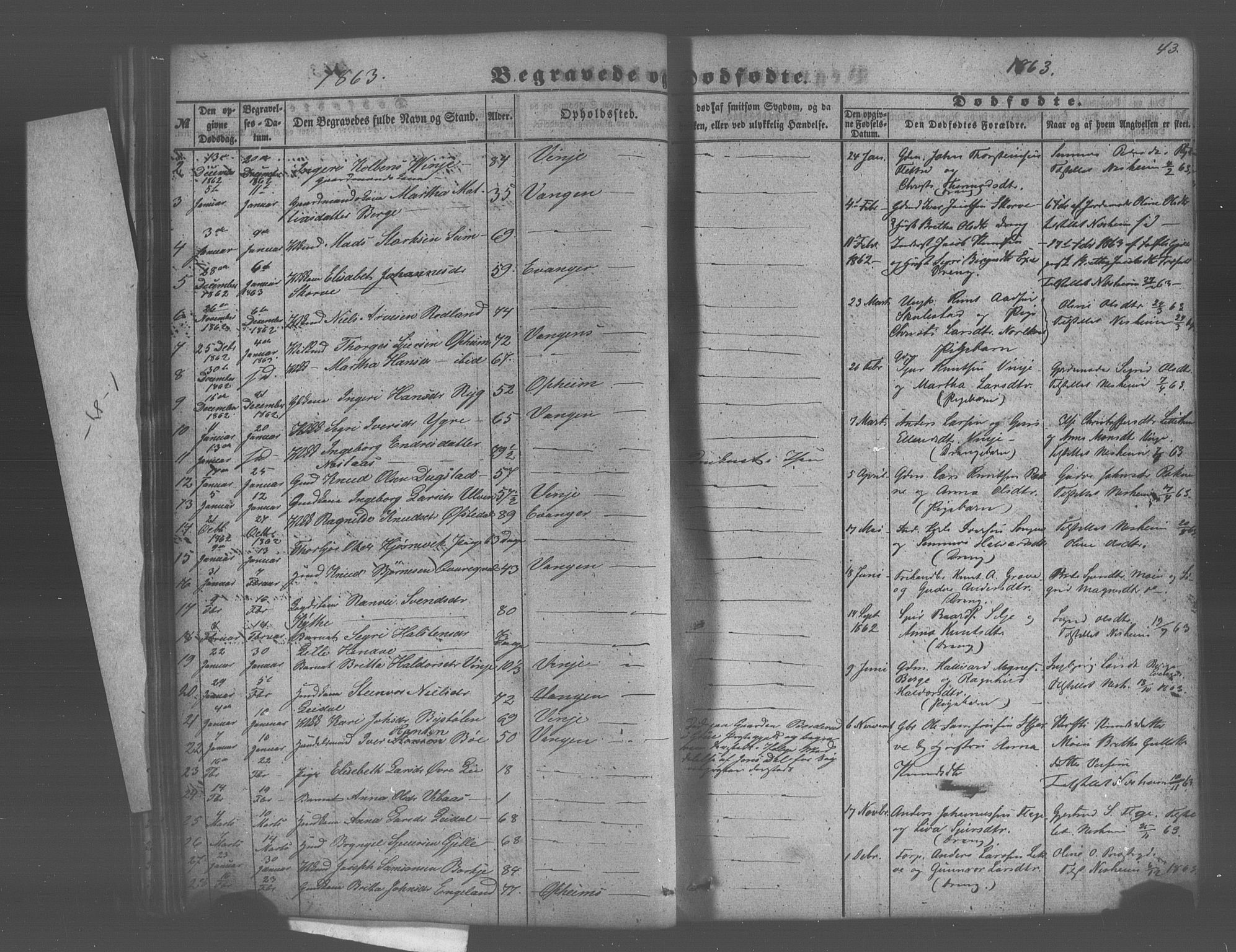 Voss sokneprestembete, AV/SAB-A-79001/H/Haa: Ministerialbok nr. A 20, 1855-1886, s. 43