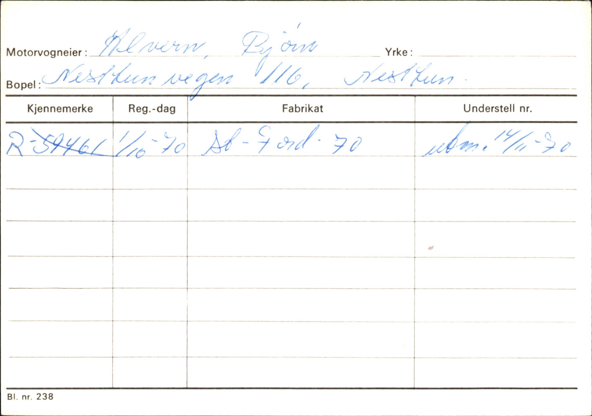 Statens vegvesen, Hordaland vegkontor, SAB/A-5201/2/Ha/L0001: R-eierkort A, 1920-1971, s. 656