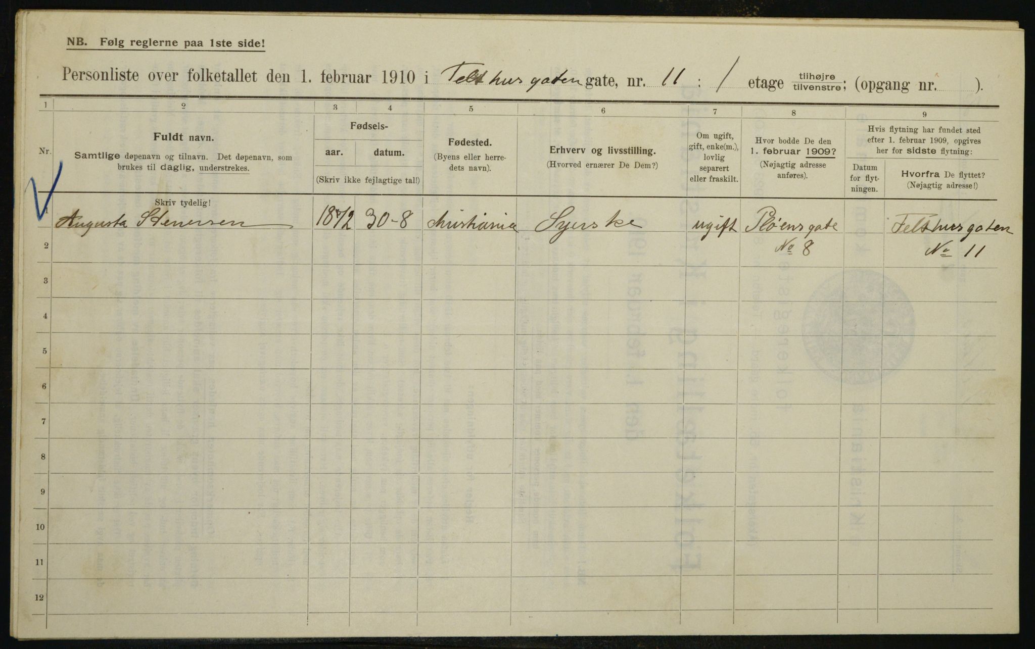 OBA, Kommunal folketelling 1.2.1910 for Kristiania, 1910, s. 102189