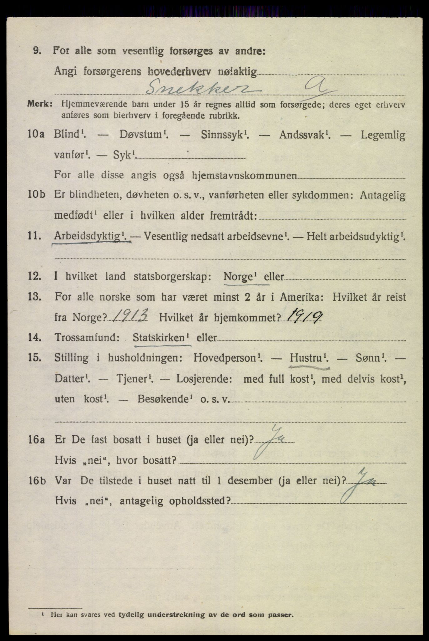 SAK, Folketelling 1920 for 1029 Sør-Audnedal herred, 1920, s. 5634