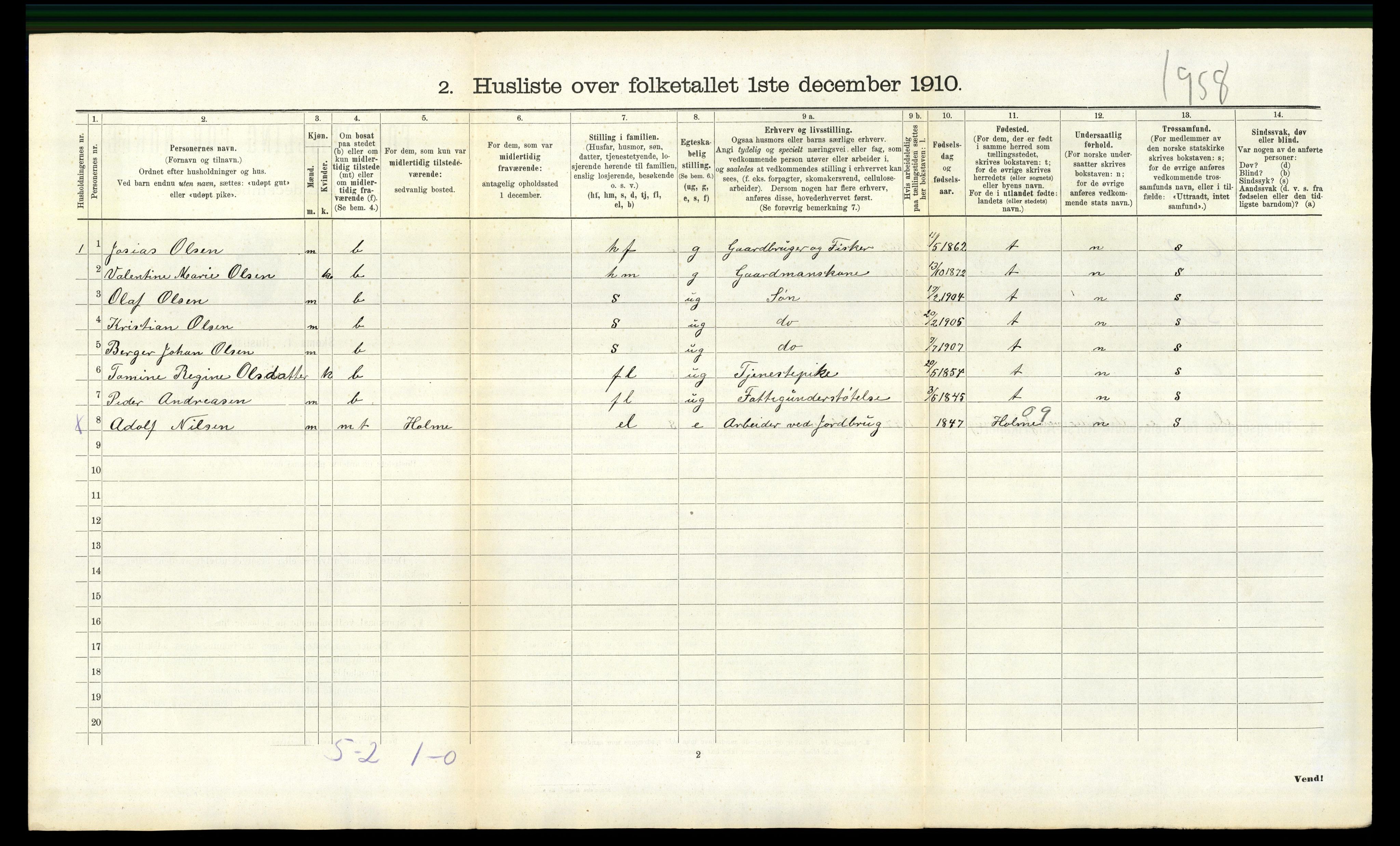 RA, Folketelling 1910 for 1019 Halse og Harkmark herred, 1910, s. 1351