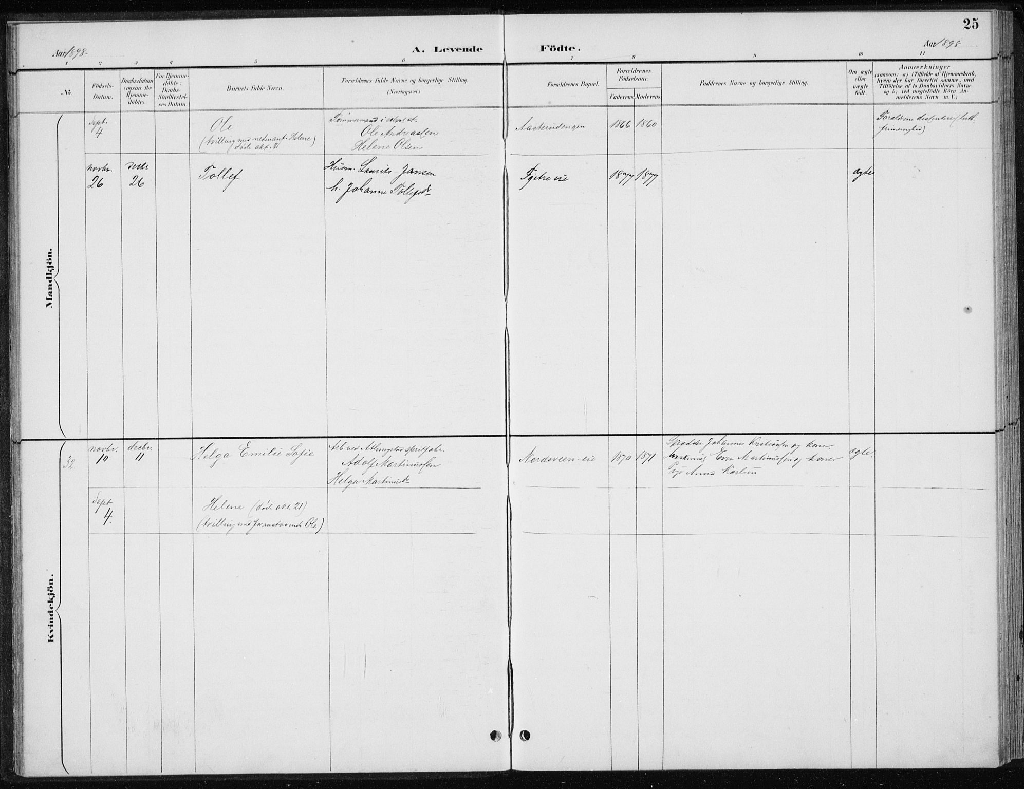 Stange prestekontor, AV/SAH-PREST-002/L/L0010: Klokkerbok nr. 10, 1894-1905, s. 25