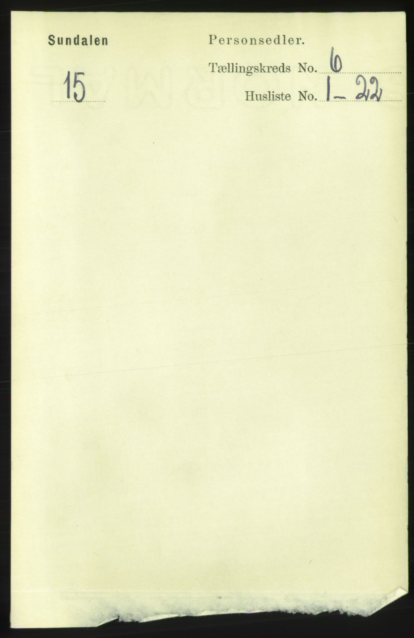 RA, Folketelling 1891 for 1563 Sunndal herred, 1891, s. 1574