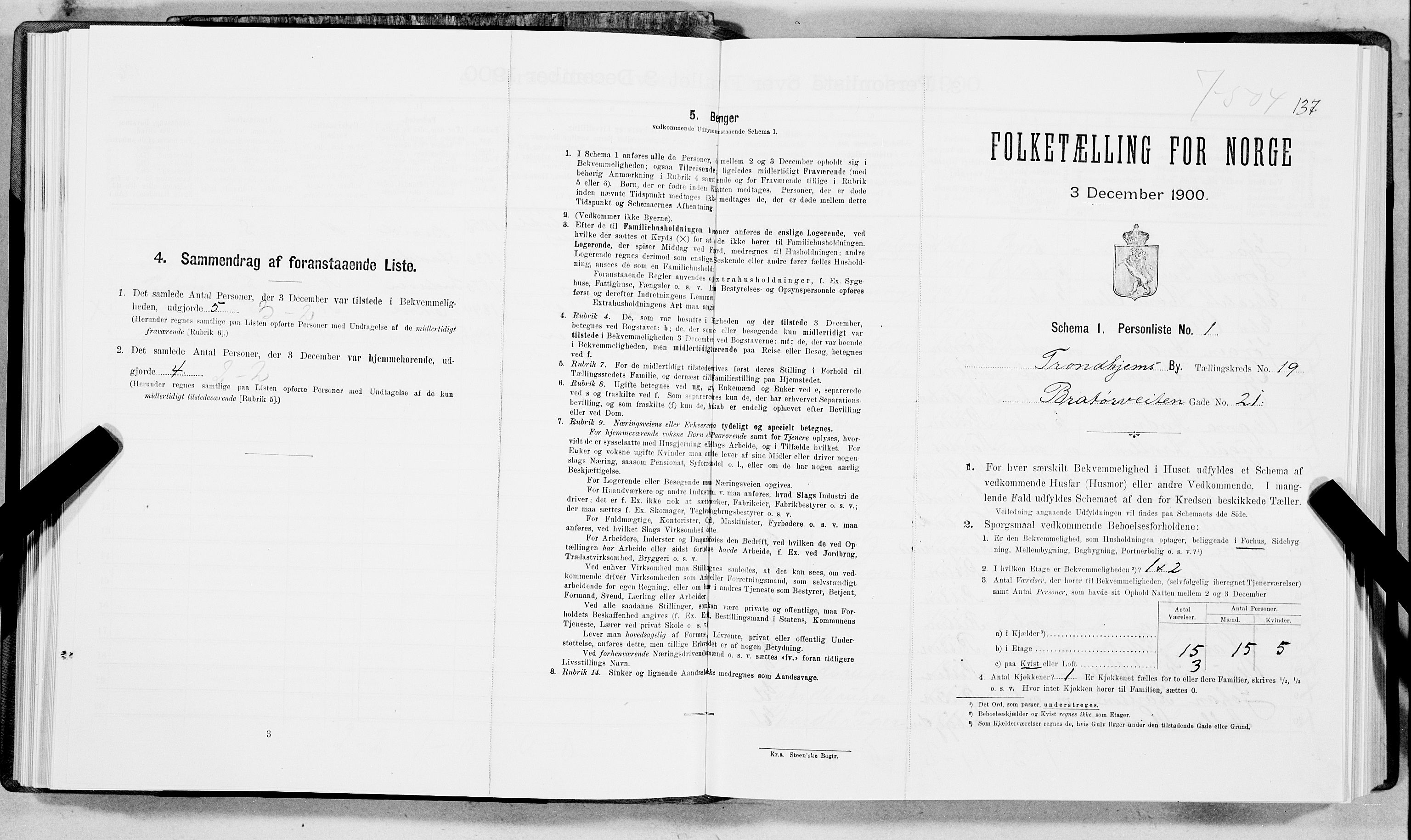 SAT, Folketelling 1900 for 1601 Trondheim kjøpstad, 1900, s. 3201