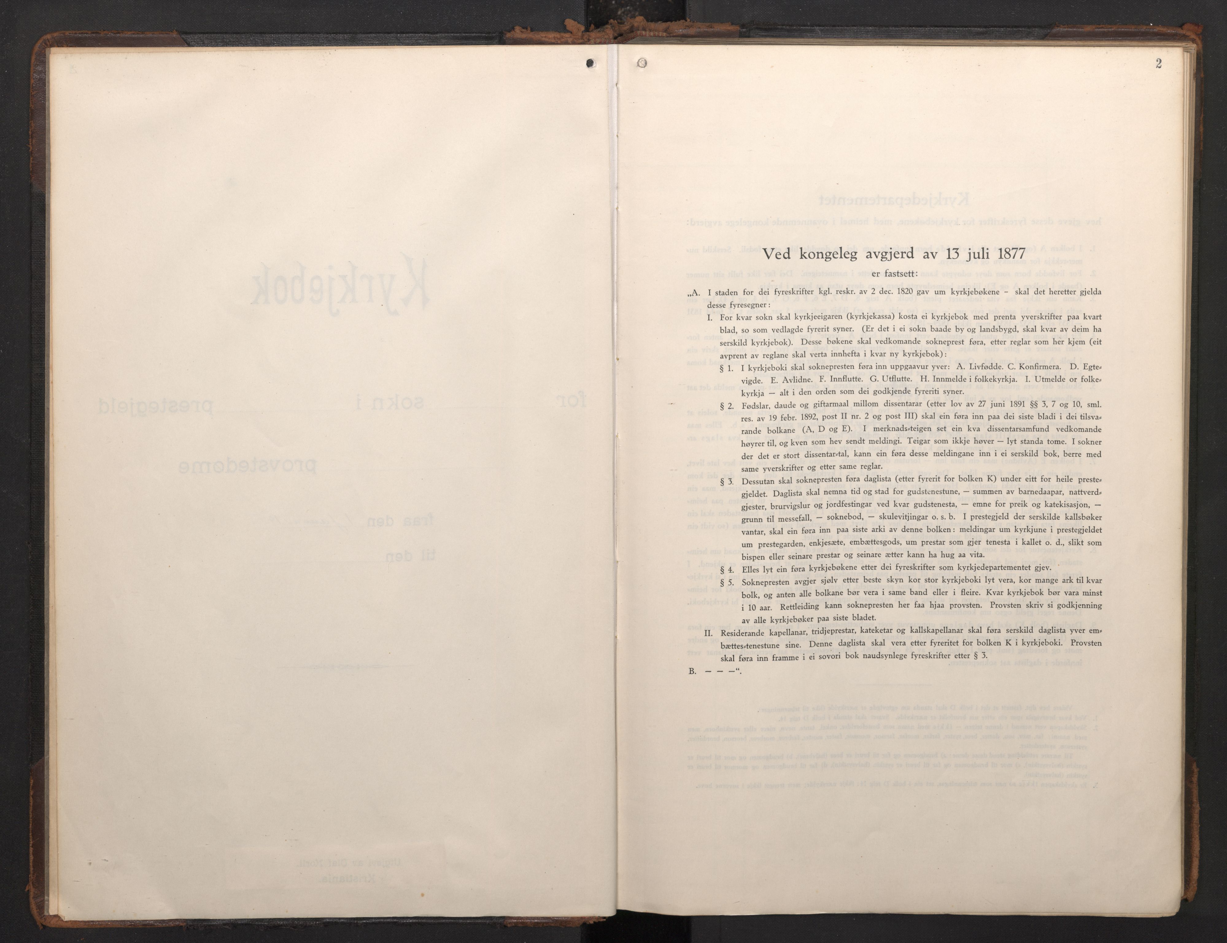 Nykirken Sokneprestembete, SAB/A-77101/H/Haa/L0039: Ministerialbok nr. D 9, 1935-1946, s. 1b-2a