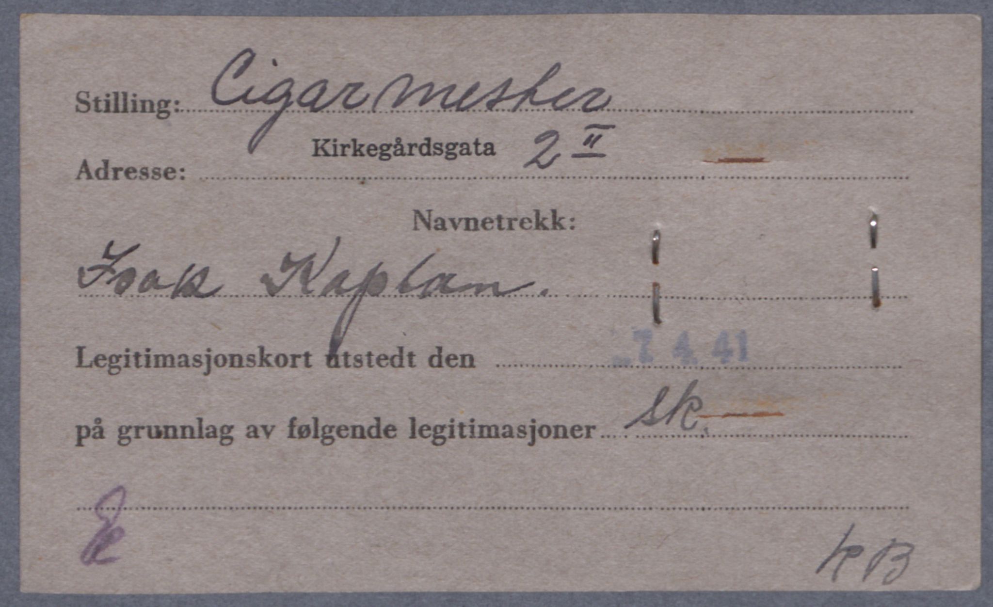 Sosialdepartementet, Våre Falne, RA/S-1708/E/Ee/L0021A: Fotografier av jøder på legitimasjonskort (1941-42), 1941-1942, s. 196