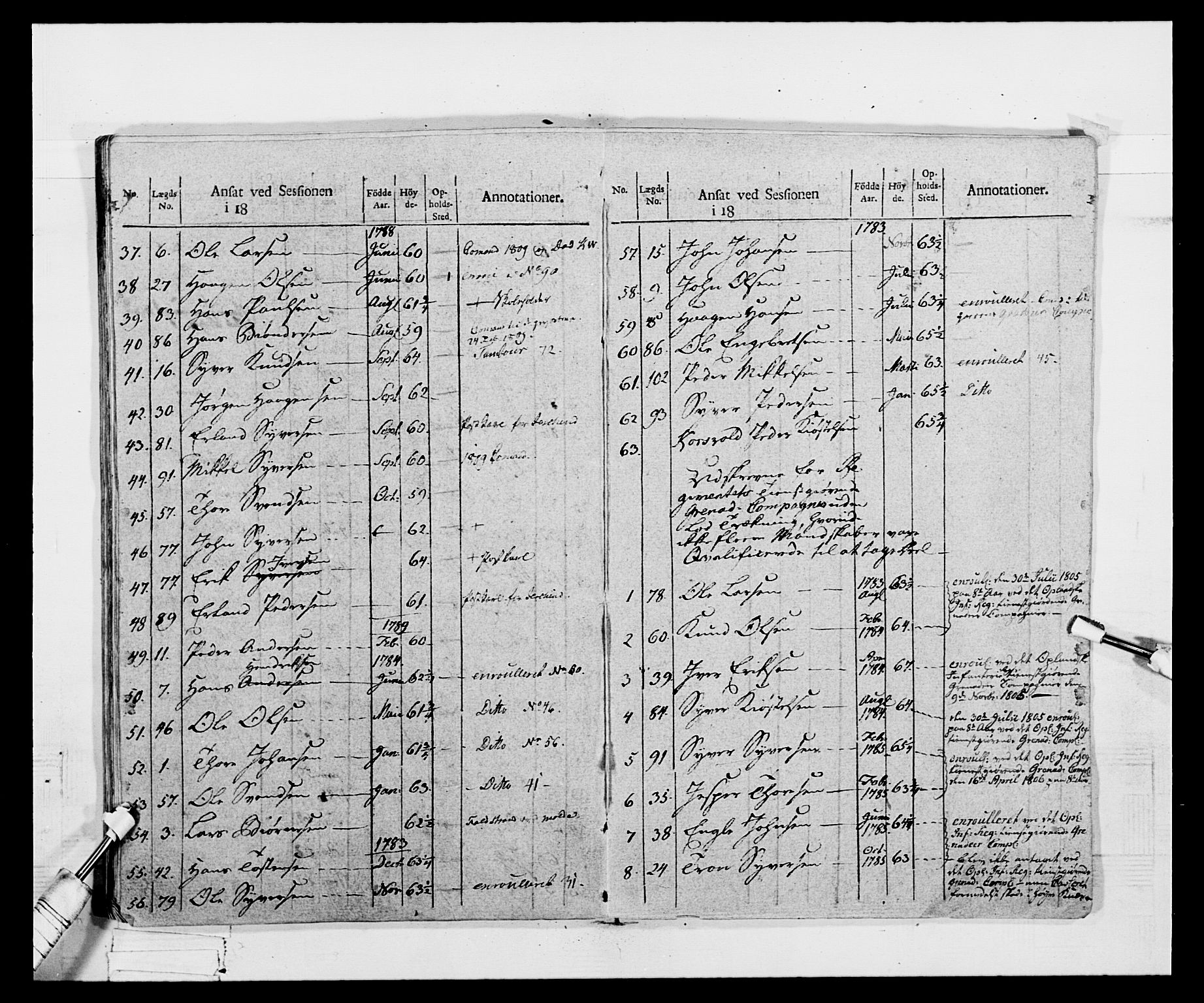 Generalitets- og kommissariatskollegiet, Det kongelige norske kommissariatskollegium, AV/RA-EA-5420/E/Eh/L0068: Opplandske nasjonale infanteriregiment, 1802-1805, s. 428