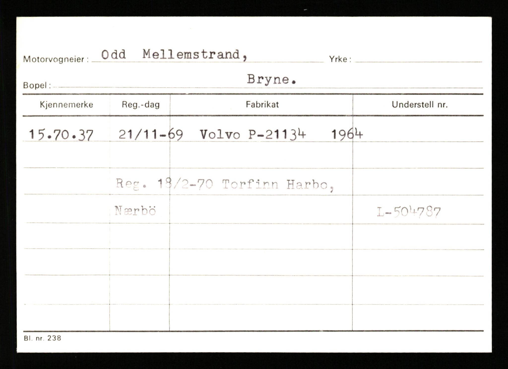 Stavanger trafikkstasjon, AV/SAST-A-101942/0/G/L0010: Registreringsnummer: 130000 - 239953, 1930-1971, s. 919