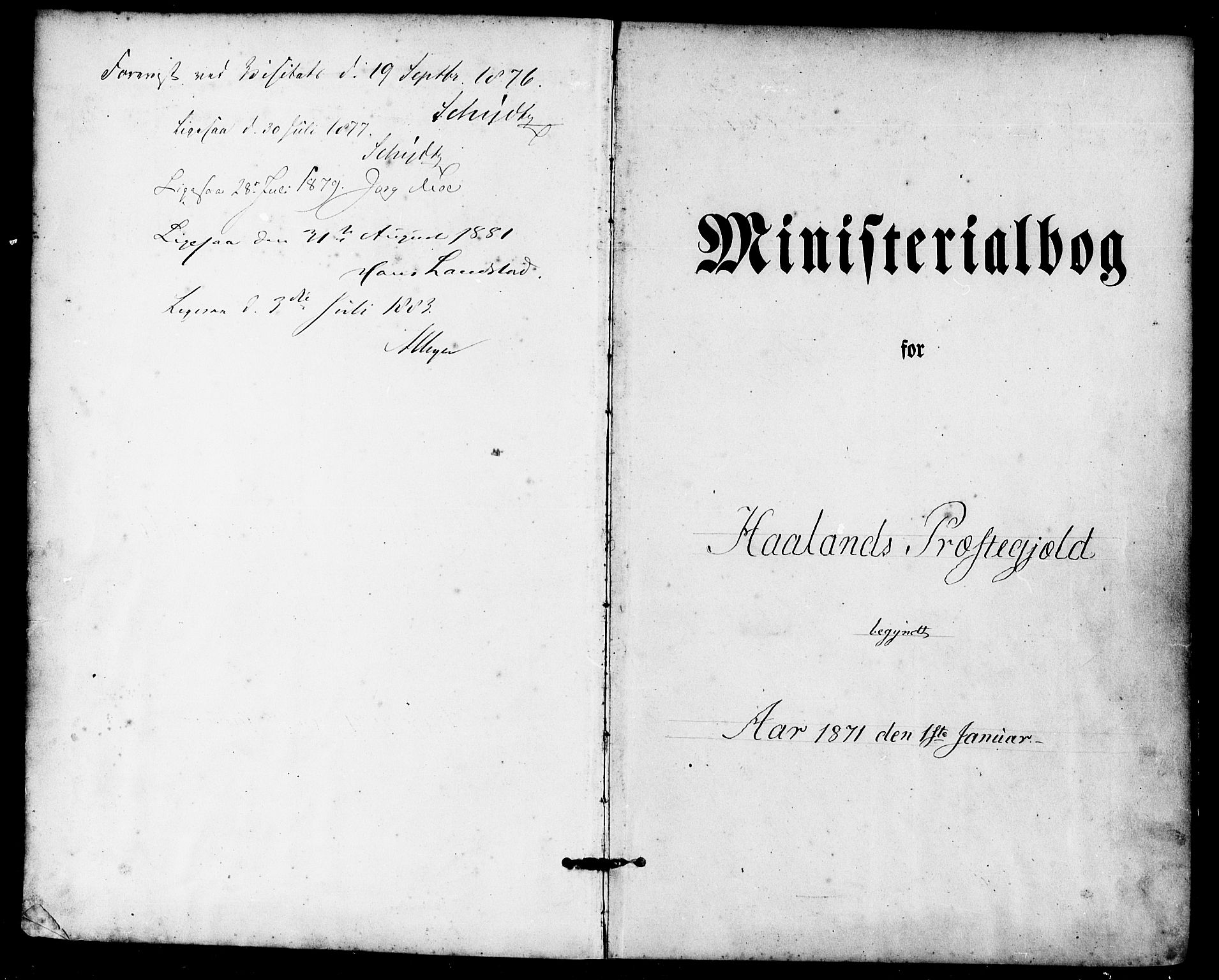 Håland sokneprestkontor, SAST/A-101802/001/30BA/L0009: Ministerialbok nr. A 8, 1871-1882
