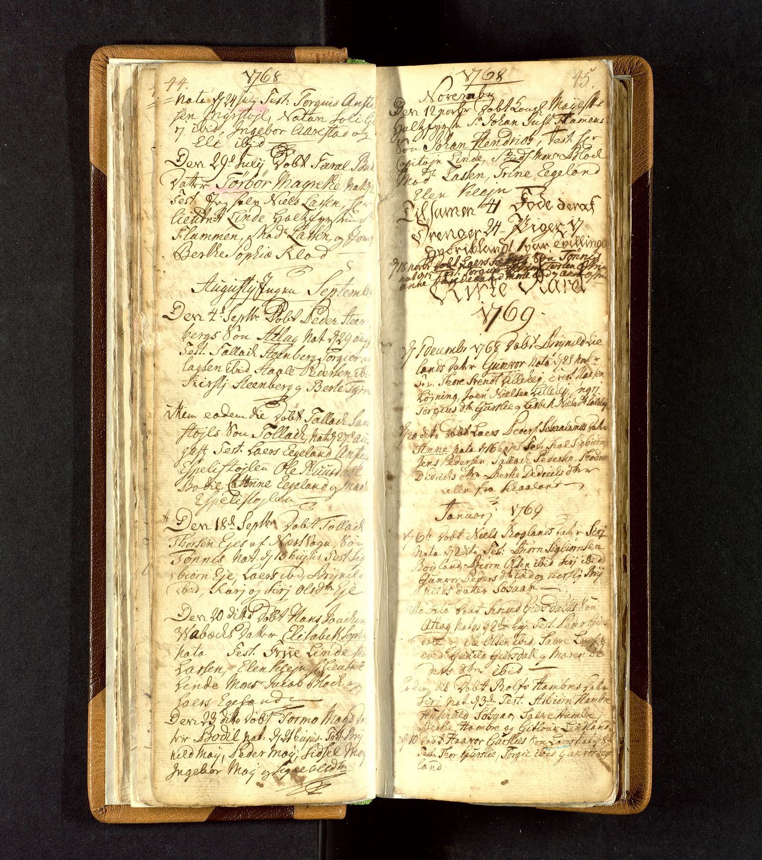 Lund sokneprestkontor, AV/SAST-A-101809/S06/L0003: Ministerialbok nr. A 3, 1761-1801, s. 44-45