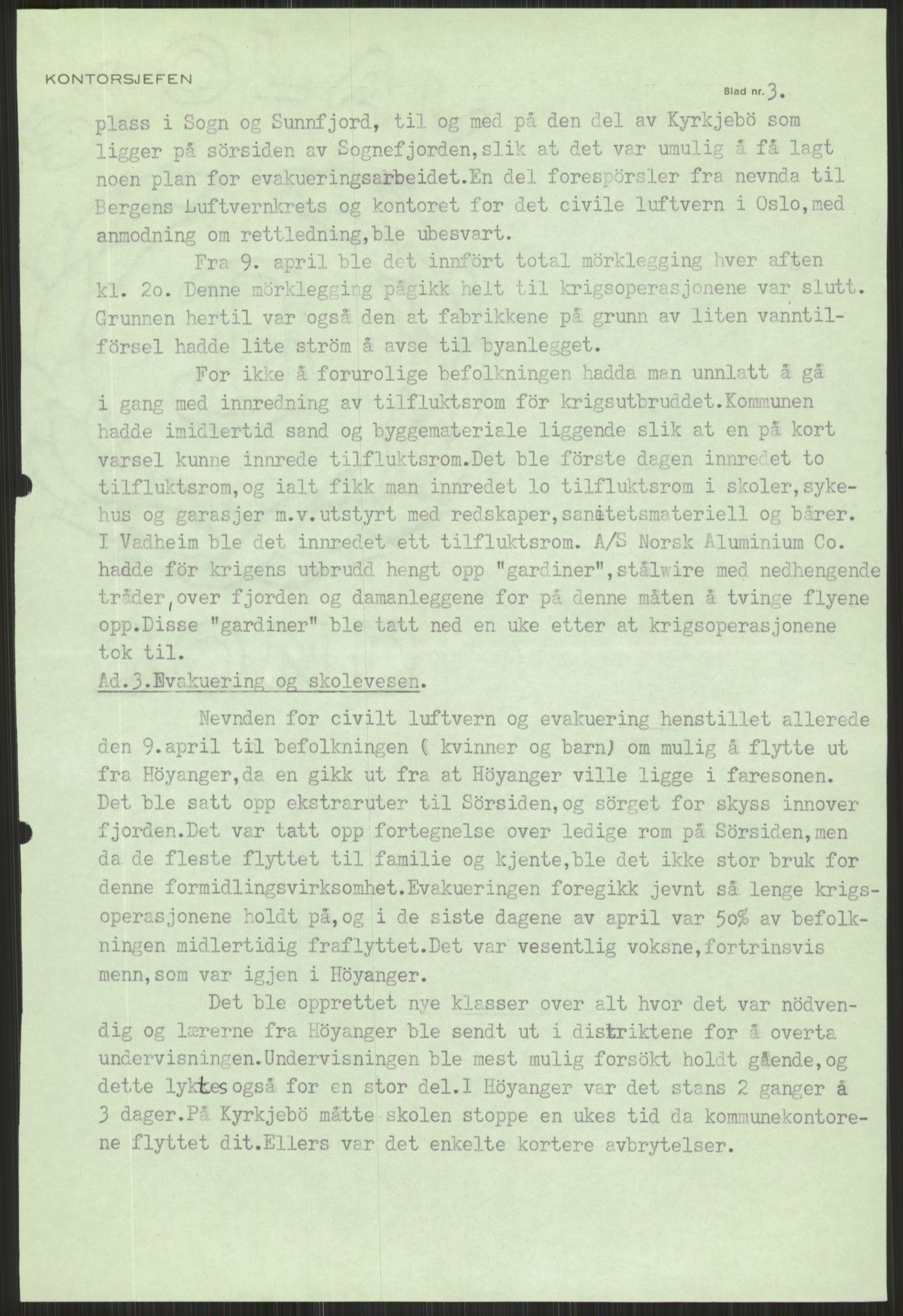 Forsvaret, Forsvarets krigshistoriske avdeling, AV/RA-RAFA-2017/Y/Ya/L0015: II-C-11-31 - Fylkesmenn.  Rapporter om krigsbegivenhetene 1940., 1940, s. 542