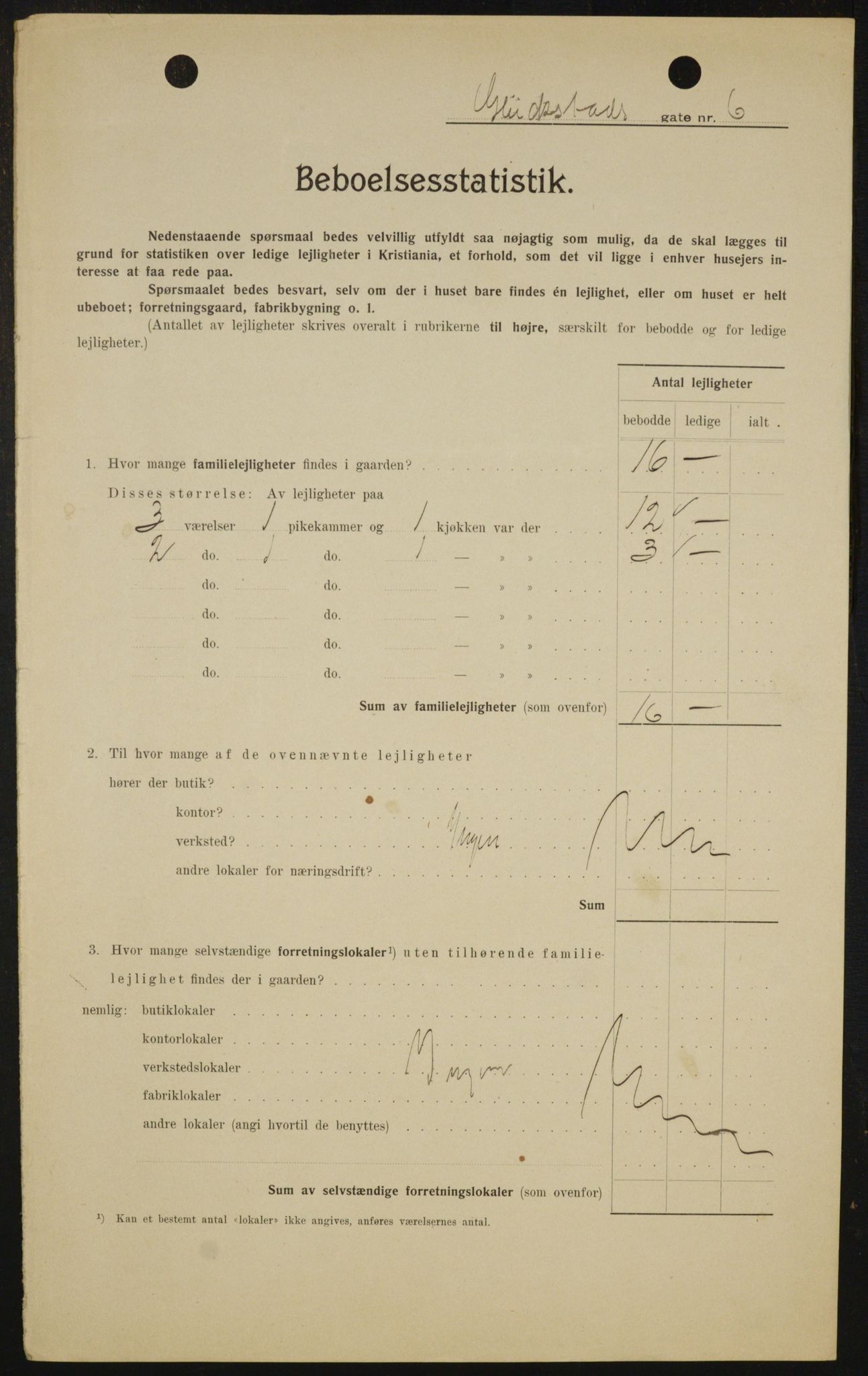 OBA, Kommunal folketelling 1.2.1909 for Kristiania kjøpstad, 1909, s. 26792