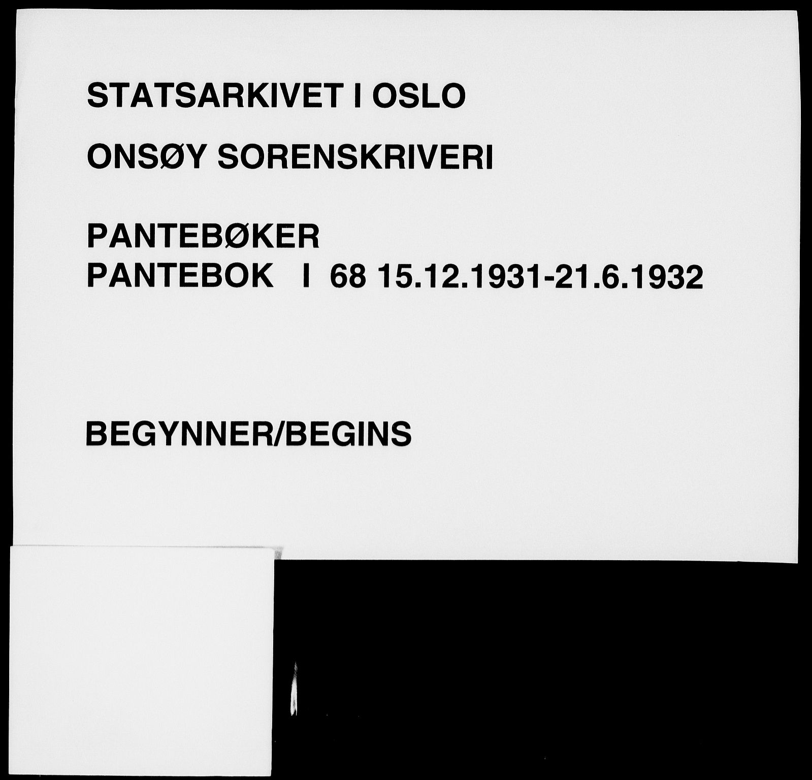 Onsøy sorenskriveri, SAO/A-10474/G/Ga/Gaa/L0068: Pantebok nr. I 68, 1931-1932