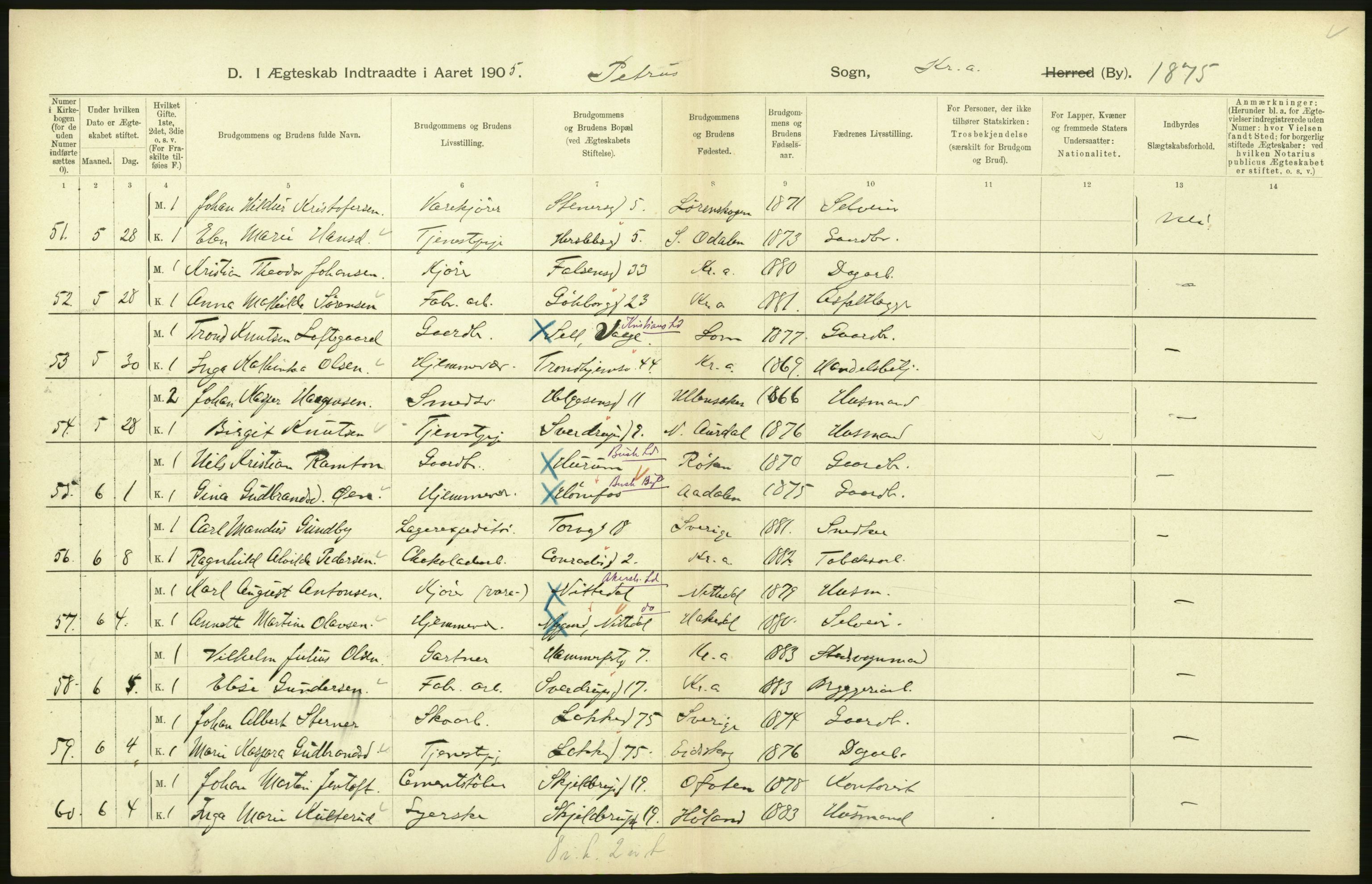 Statistisk sentralbyrå, Sosiodemografiske emner, Befolkning, AV/RA-S-2228/D/Df/Dfa/Dfaa/L0004: Kristiania: Gifte, døde, 1903, s. 628