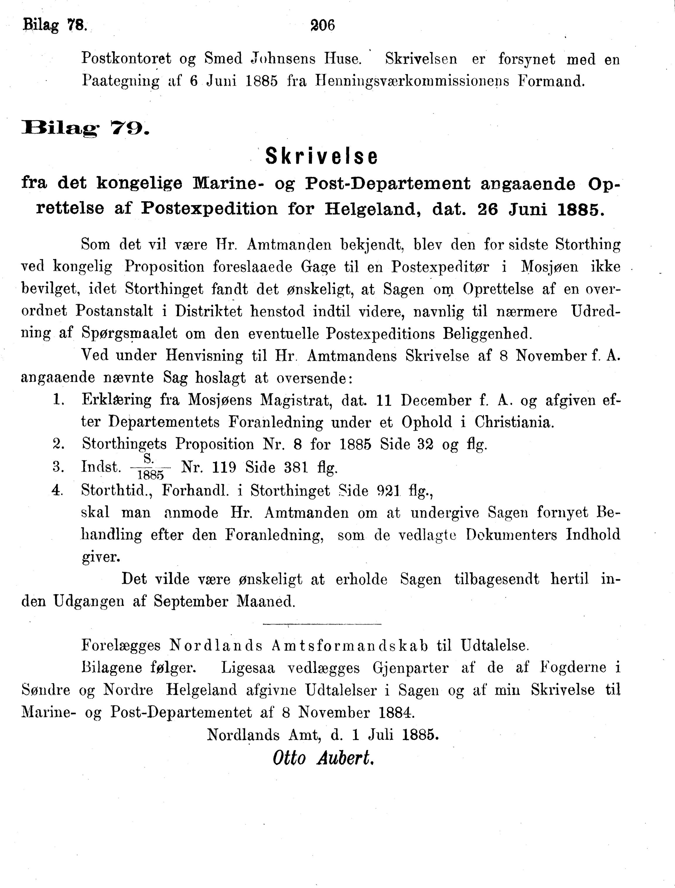 Nordland Fylkeskommune. Fylkestinget, AIN/NFK-17/176/A/Ac/L0014: Fylkestingsforhandlinger 1881-1885, 1881-1885