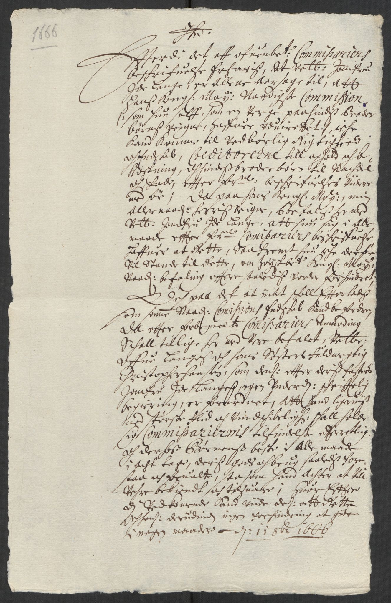 Stattholderembetet 1572-1771, AV/RA-EA-2870/El/L0024/0002: Forskjellige pakkesaker / Om arven etter Nils Lange, 1666-1667, s. 7