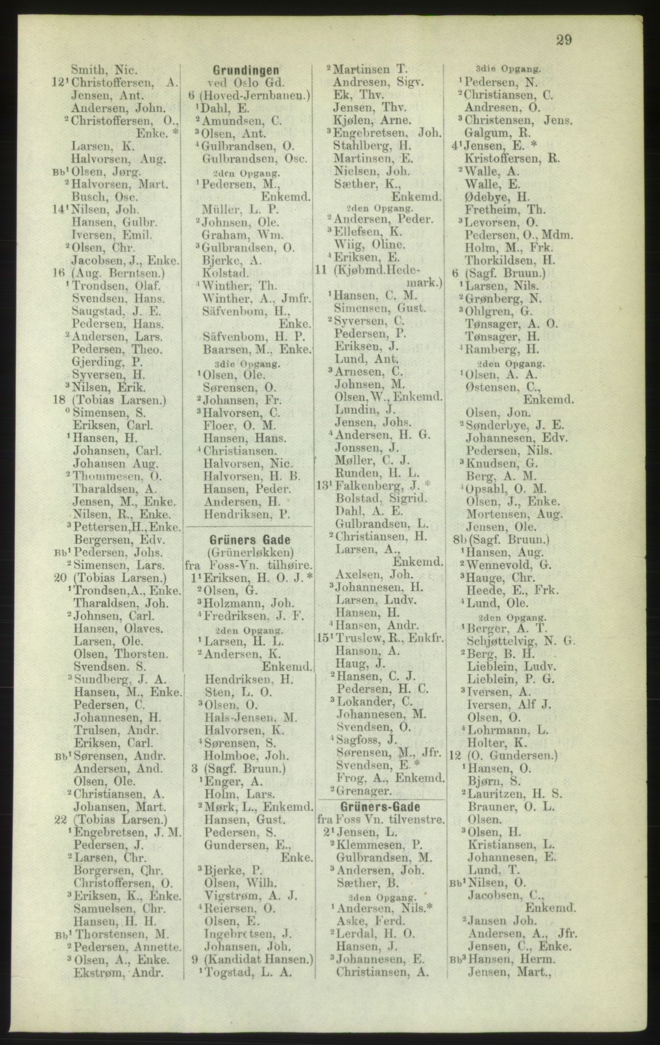 Kristiania/Oslo adressebok, PUBL/-, 1882, s. 29