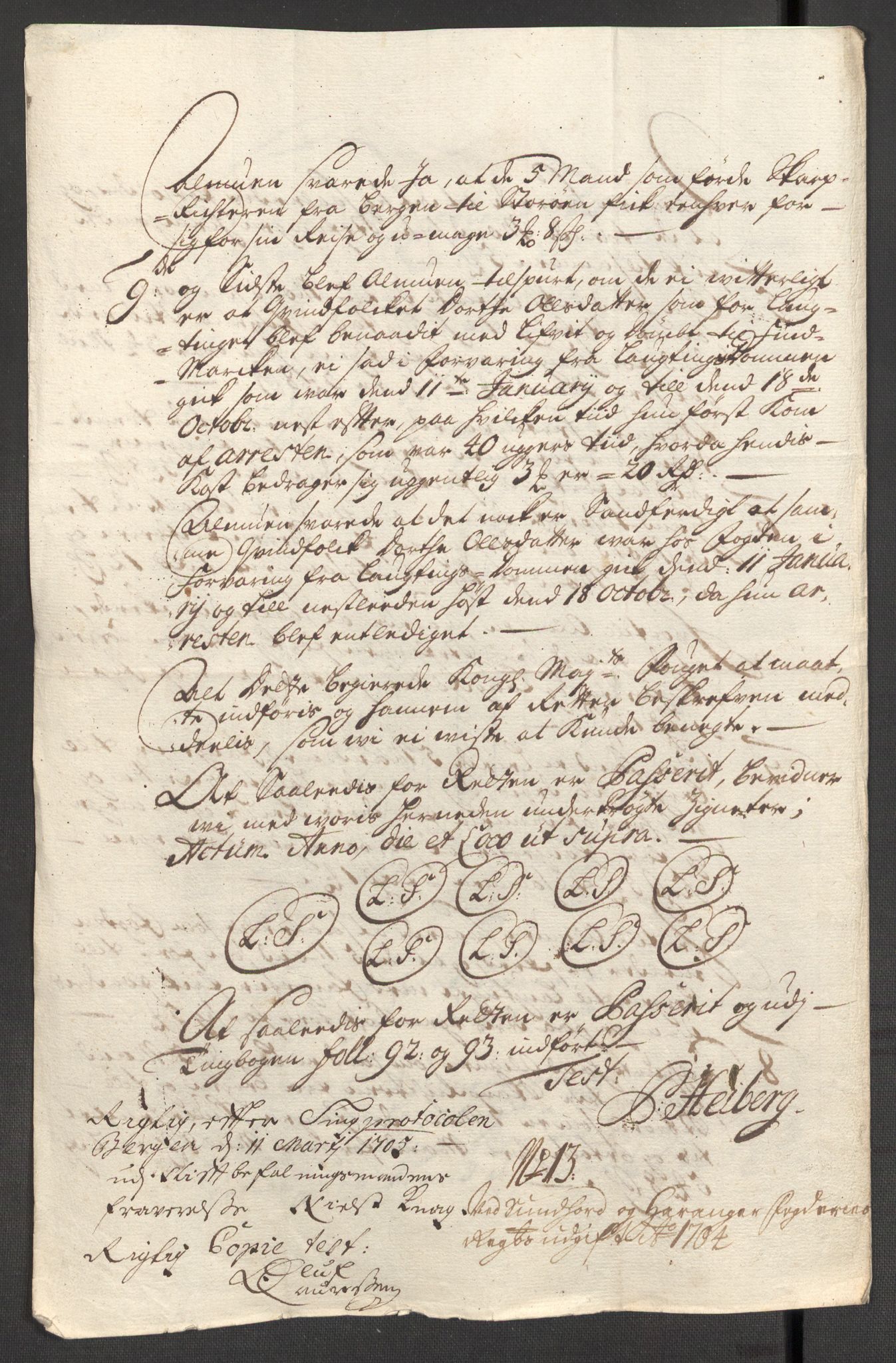 Rentekammeret inntil 1814, Reviderte regnskaper, Fogderegnskap, AV/RA-EA-4092/R48/L2982: Fogderegnskap Sunnhordland og Hardanger, 1704, s. 247