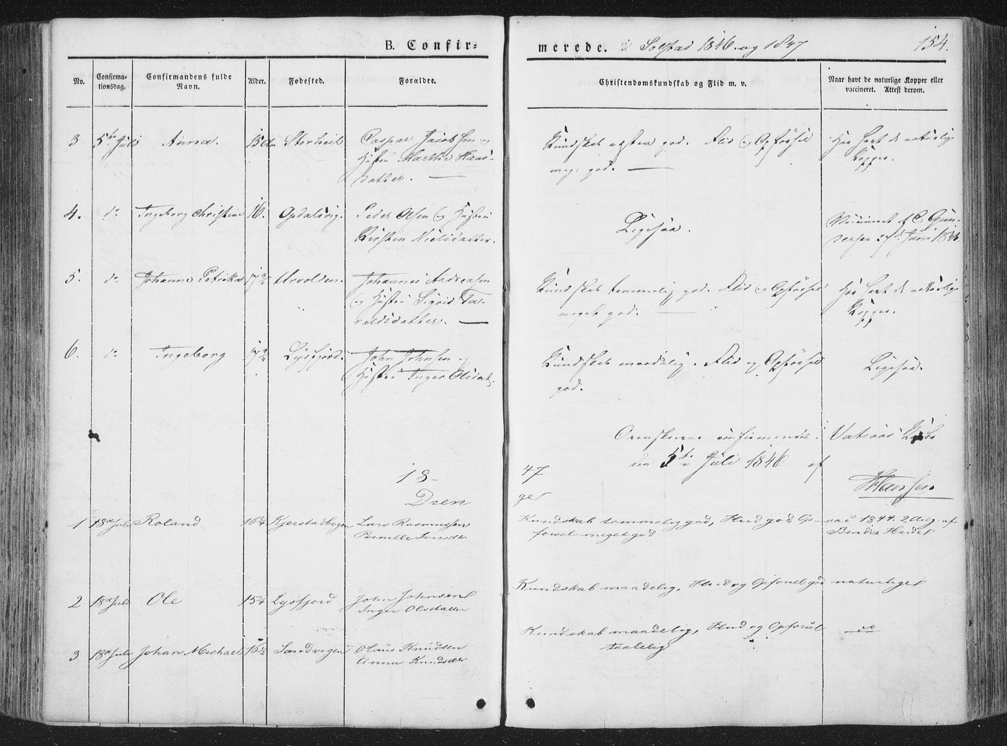 Ministerialprotokoller, klokkerbøker og fødselsregistre - Nordland, SAT/A-1459/810/L0145: Ministerialbok nr. 810A07 /2, 1841-1862, s. 154