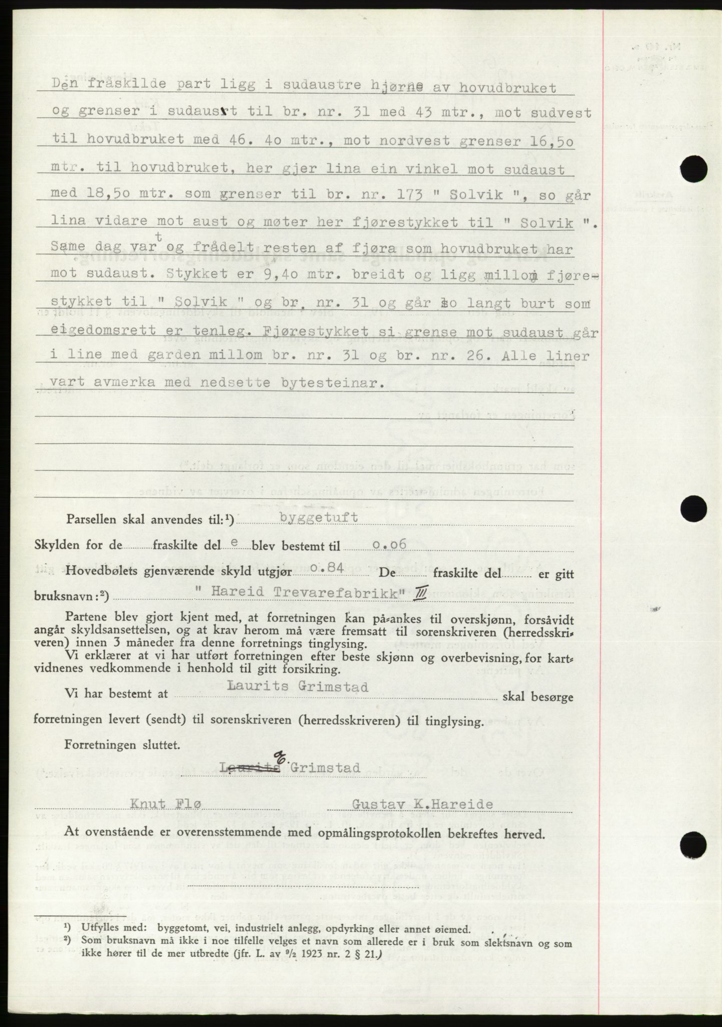 Søre Sunnmøre sorenskriveri, AV/SAT-A-4122/1/2/2C/L0076: Pantebok nr. 2A, 1943-1944, Dagboknr: 429/1944