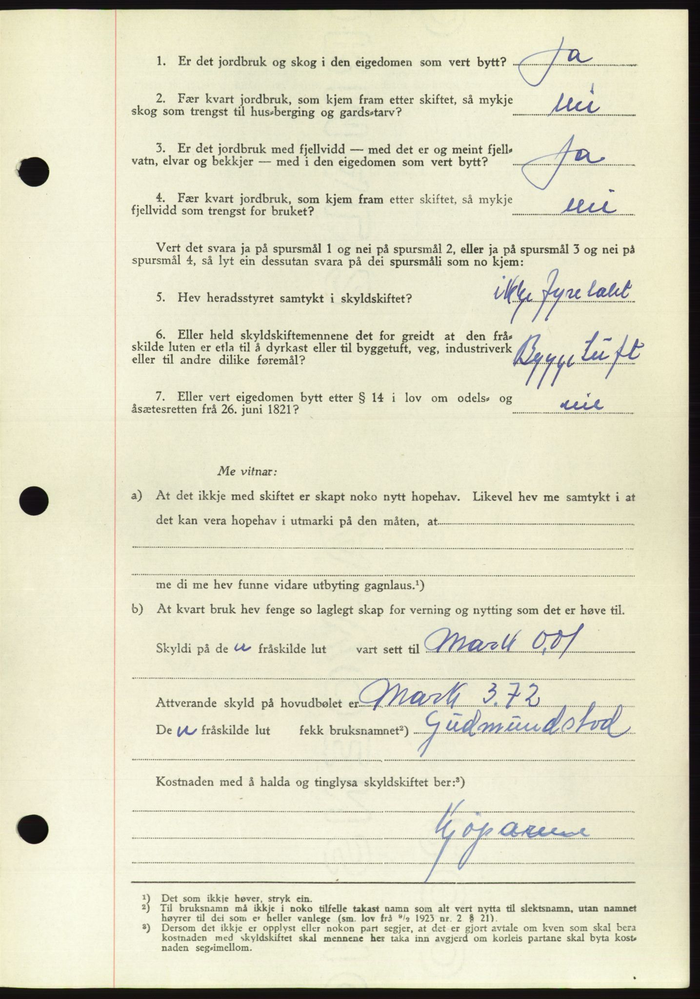 Søre Sunnmøre sorenskriveri, AV/SAT-A-4122/1/2/2C/L0099: Pantebok nr. 25A, 1954-1954, Dagboknr: 3081/1954