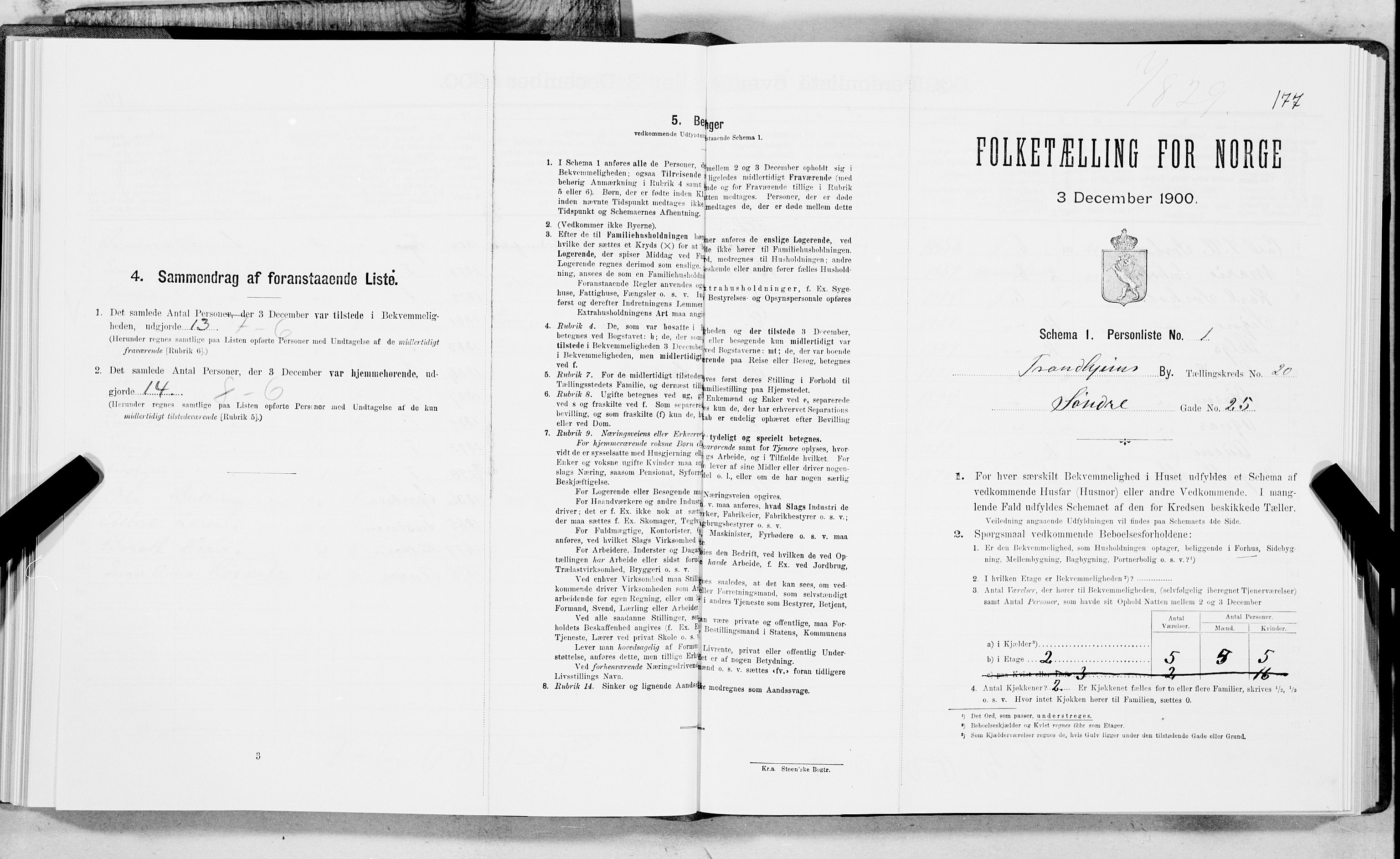 SAT, Folketelling 1900 for 1601 Trondheim kjøpstad, 1900, s. 3241