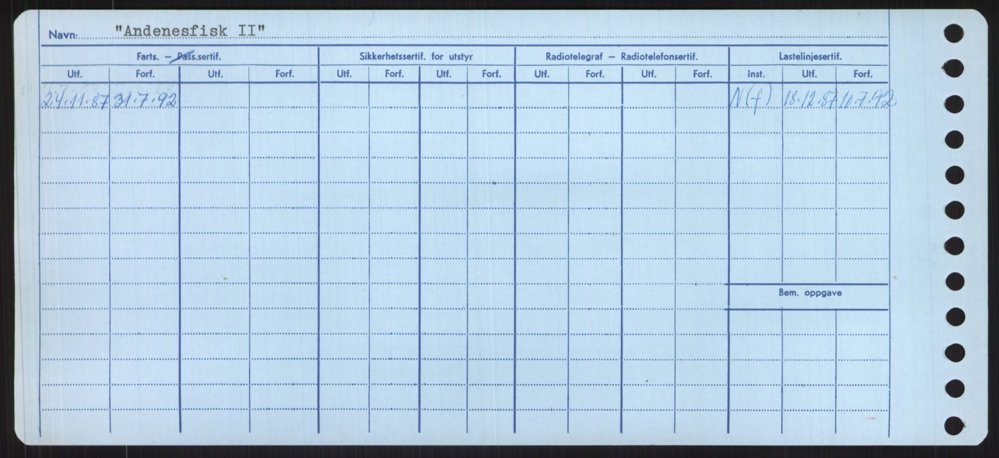 Sjøfartsdirektoratet med forløpere, Skipsmålingen, RA/S-1627/H/Ha/L0001/0001: Fartøy, A-Eig / Fartøy A-Bjøn, s. 218