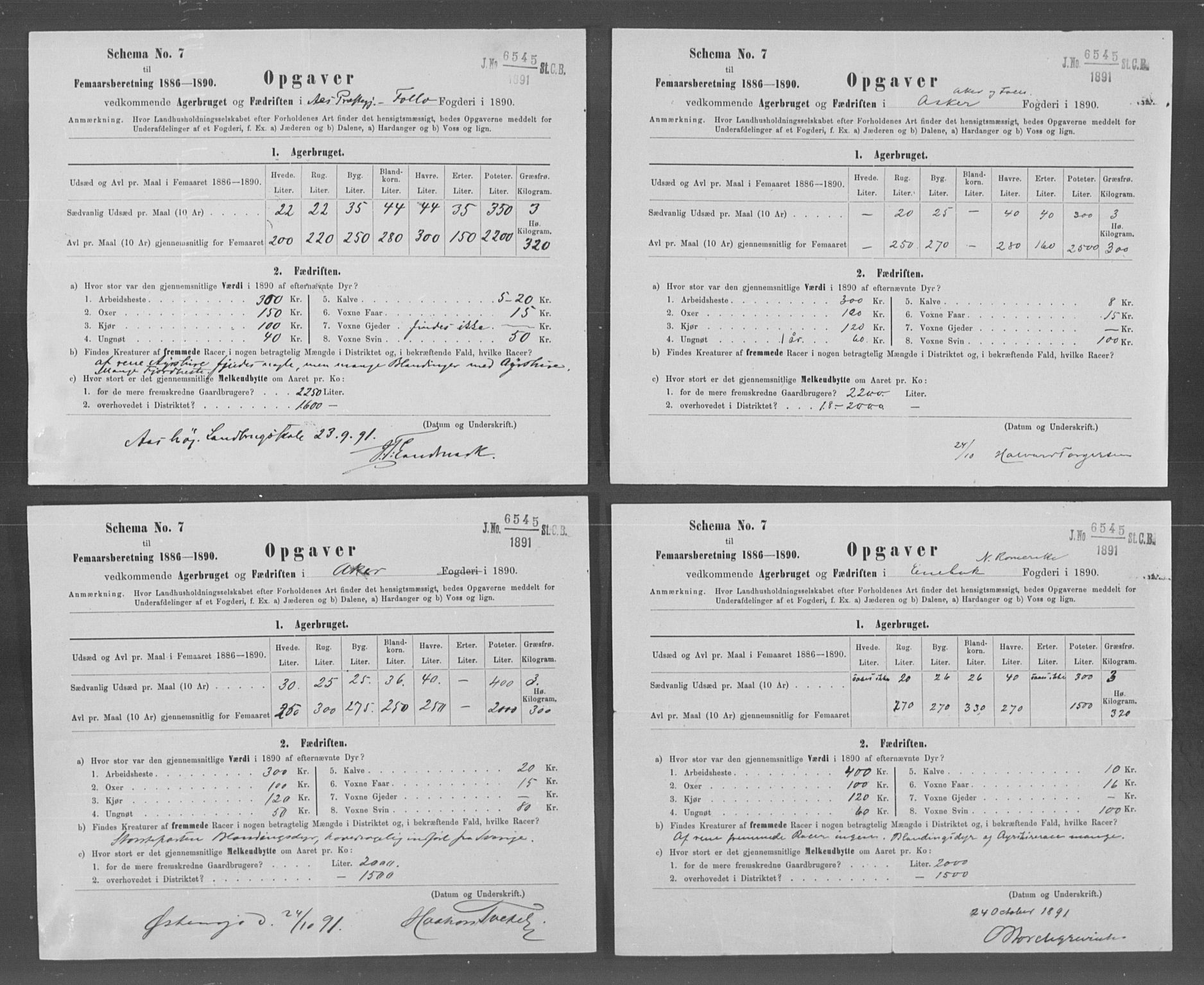 Statistisk sentralbyrå, Næringsøkonomiske emner, Generelt - Amtmennenes femårsberetninger, AV/RA-S-2233/F/Fa/L0070: --, 1886-1890, s. 430