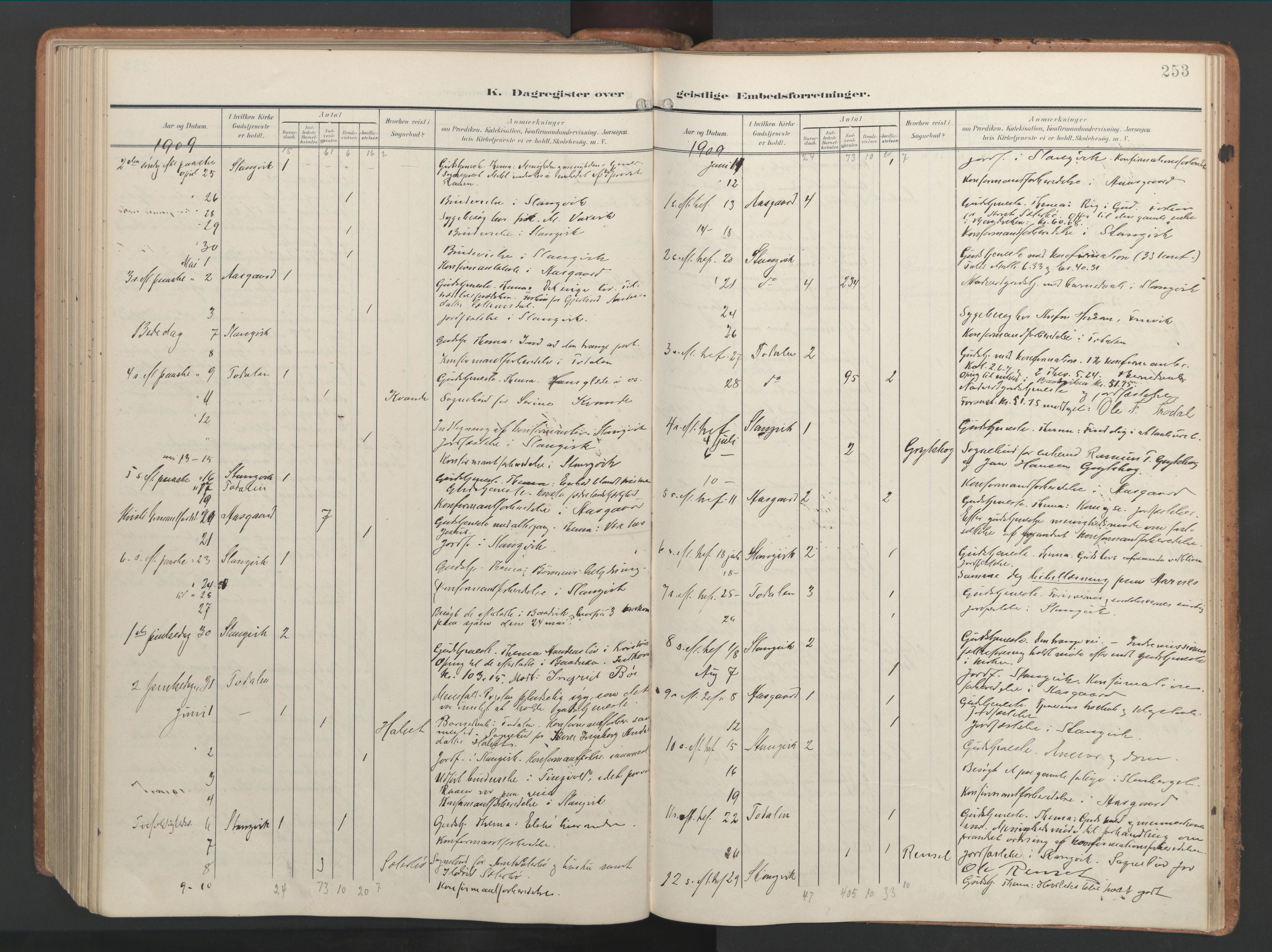 Ministerialprotokoller, klokkerbøker og fødselsregistre - Møre og Romsdal, AV/SAT-A-1454/592/L1030: Ministerialbok nr. 592A08, 1901-1925, s. 253