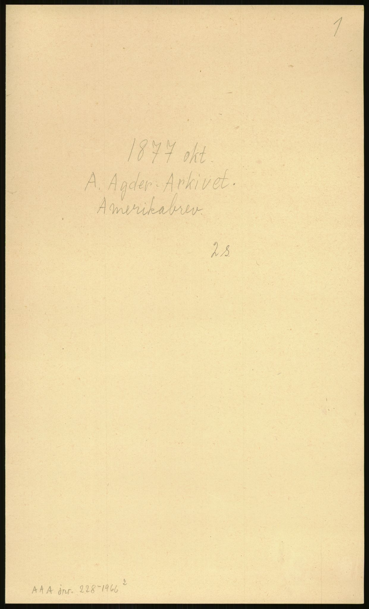 Samlinger til kildeutgivelse, Amerikabrevene, RA/EA-4057/F/L0026: Innlån fra Aust-Agder: Aust-Agder-Arkivet - Erickson, 1838-1914, s. 557