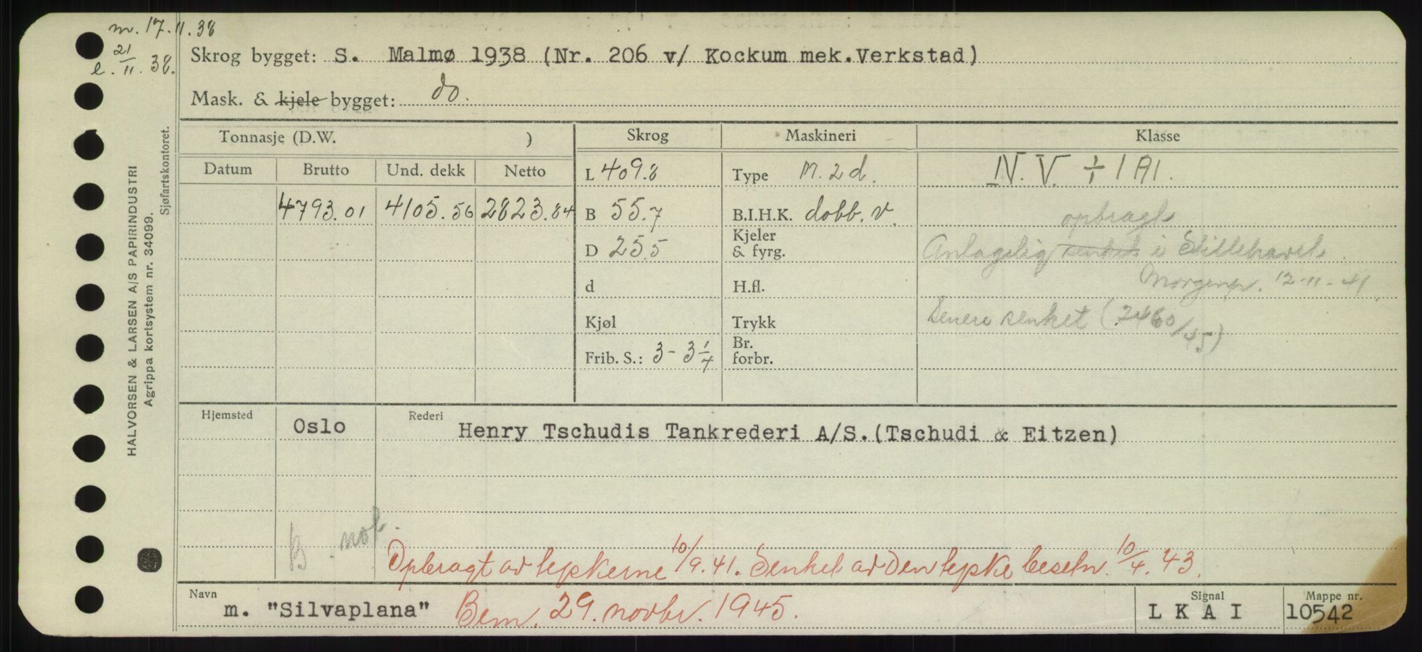 Sjøfartsdirektoratet med forløpere, Skipsmålingen, RA/S-1627/H/Hd/L0033: Fartøy, Sevi-Sjø, s. 165