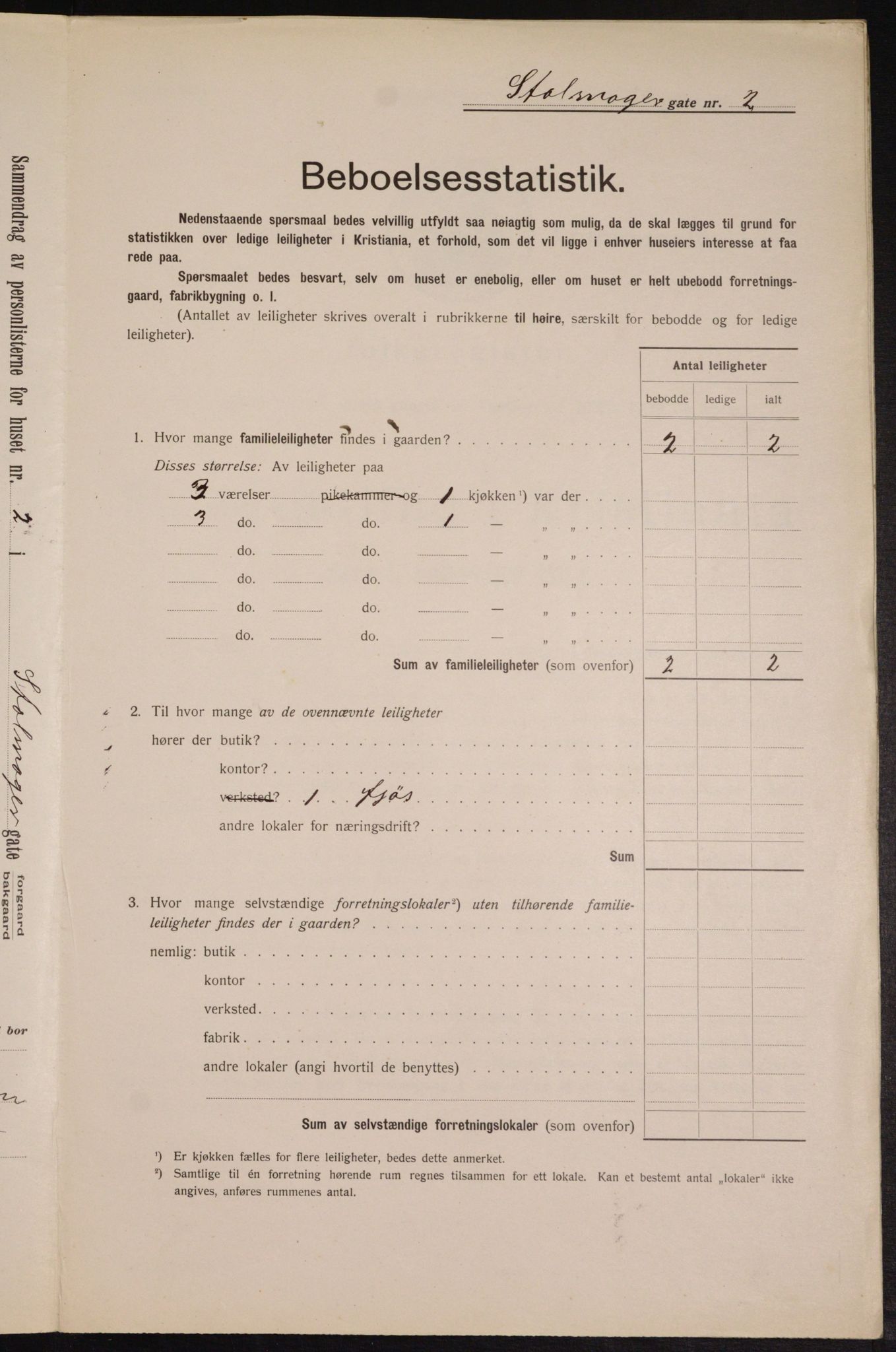 OBA, Kommunal folketelling 1.2.1913 for Kristiania, 1913, s. 102666