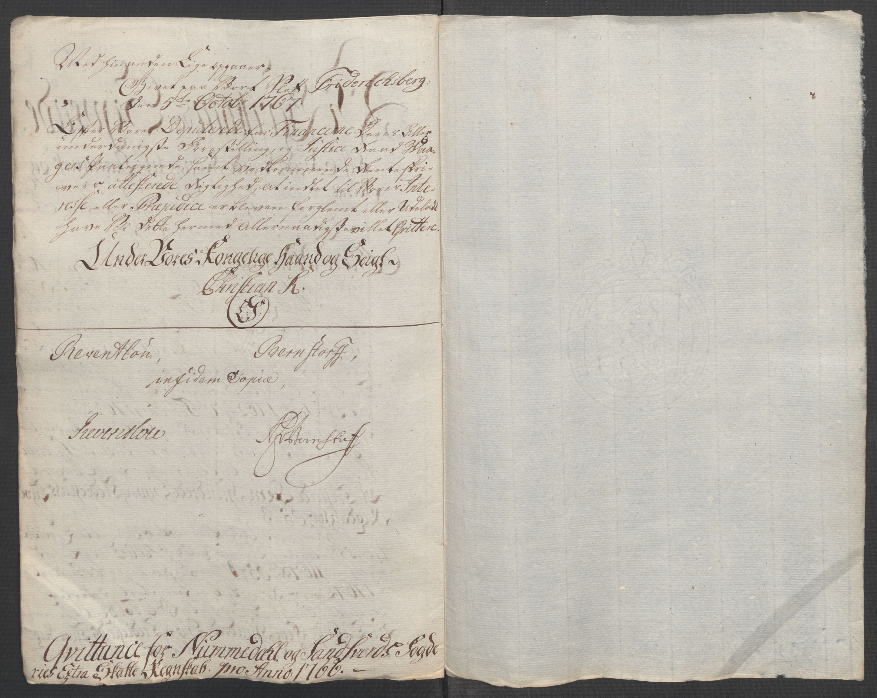 Rentekammeret inntil 1814, Reviderte regnskaper, Fogderegnskap, RA/EA-4092/R24/L1672: Ekstraskatten Numedal og Sandsvær, 1762-1767, s. 296