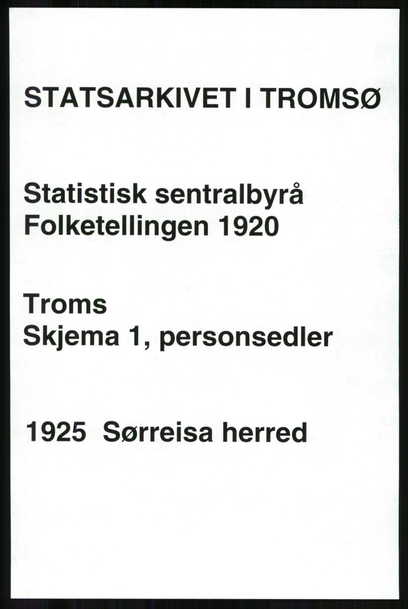 SATØ, Folketelling 1920 for 1925 Sørreisa herred, 1920, s. 787