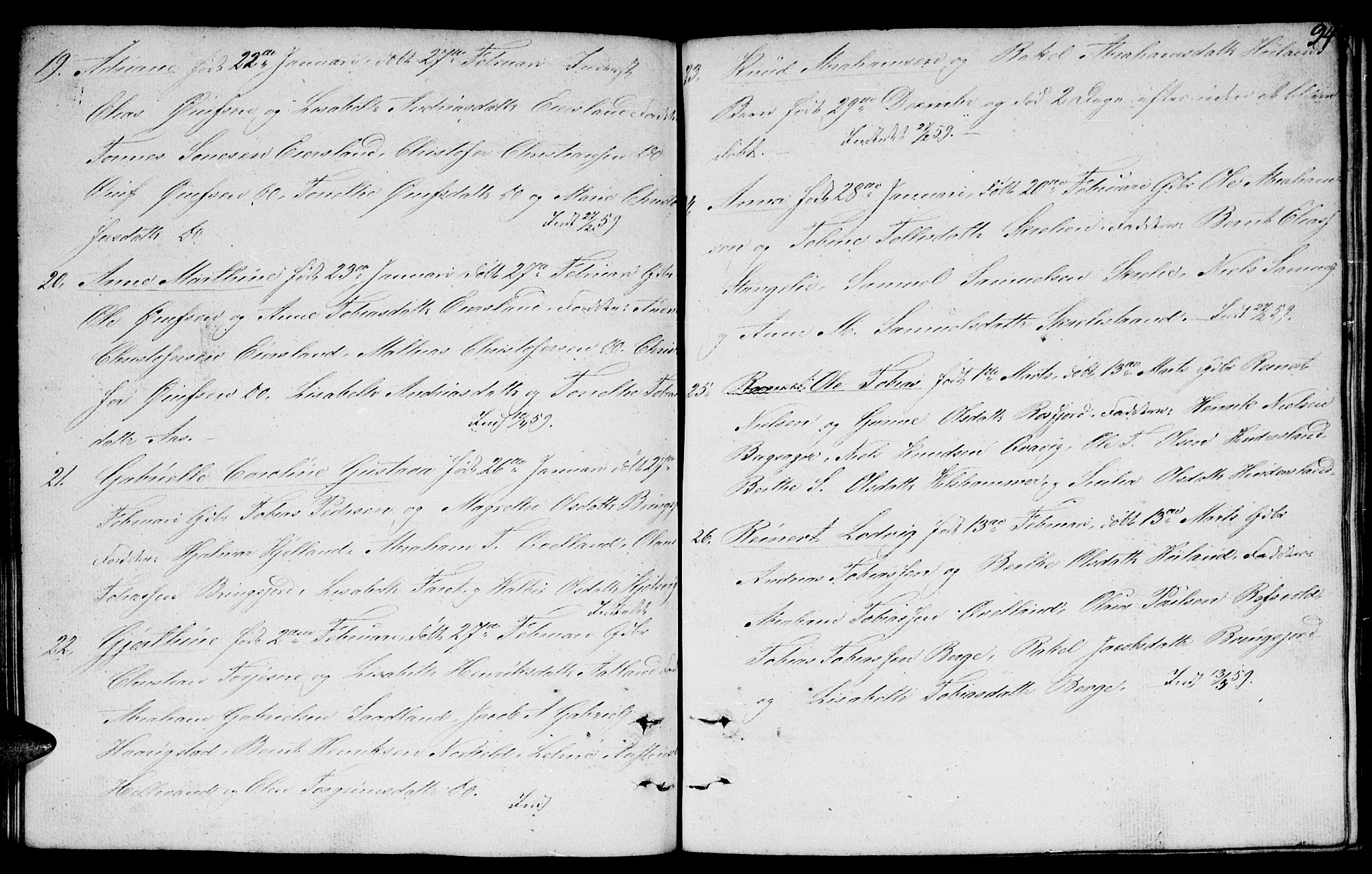 Lyngdal sokneprestkontor, AV/SAK-1111-0029/F/Fb/Fbc/L0002: Klokkerbok nr. B 2, 1849-1864, s. 94