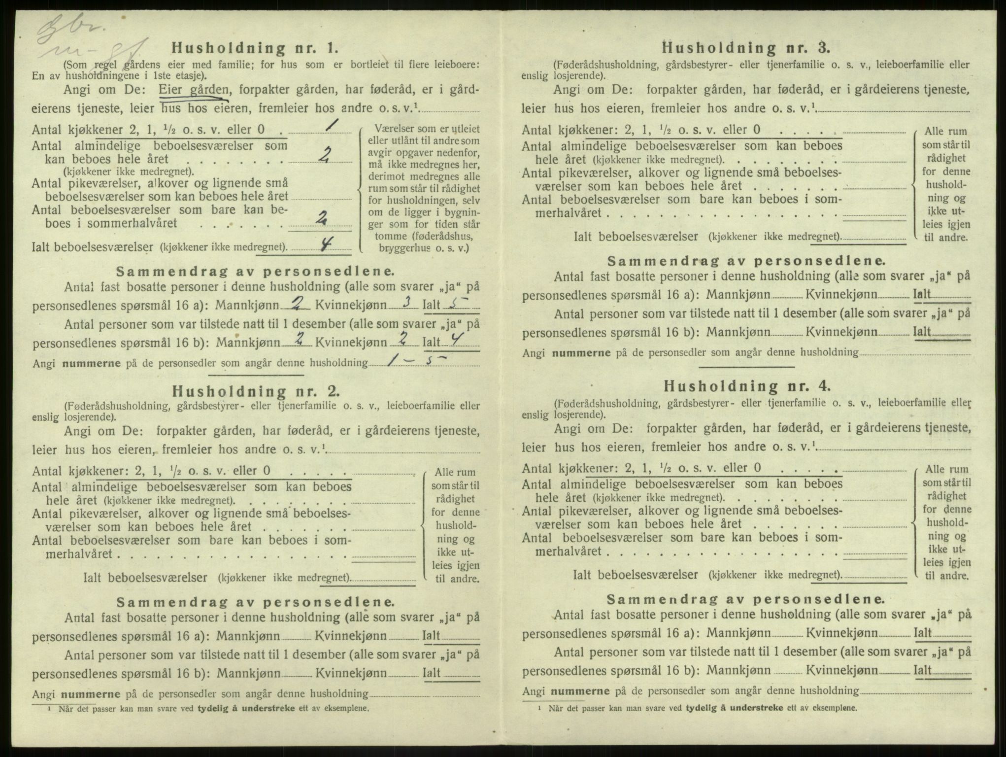 SAB, Folketelling 1920 for 1438 Bremanger herred, 1920, s. 885