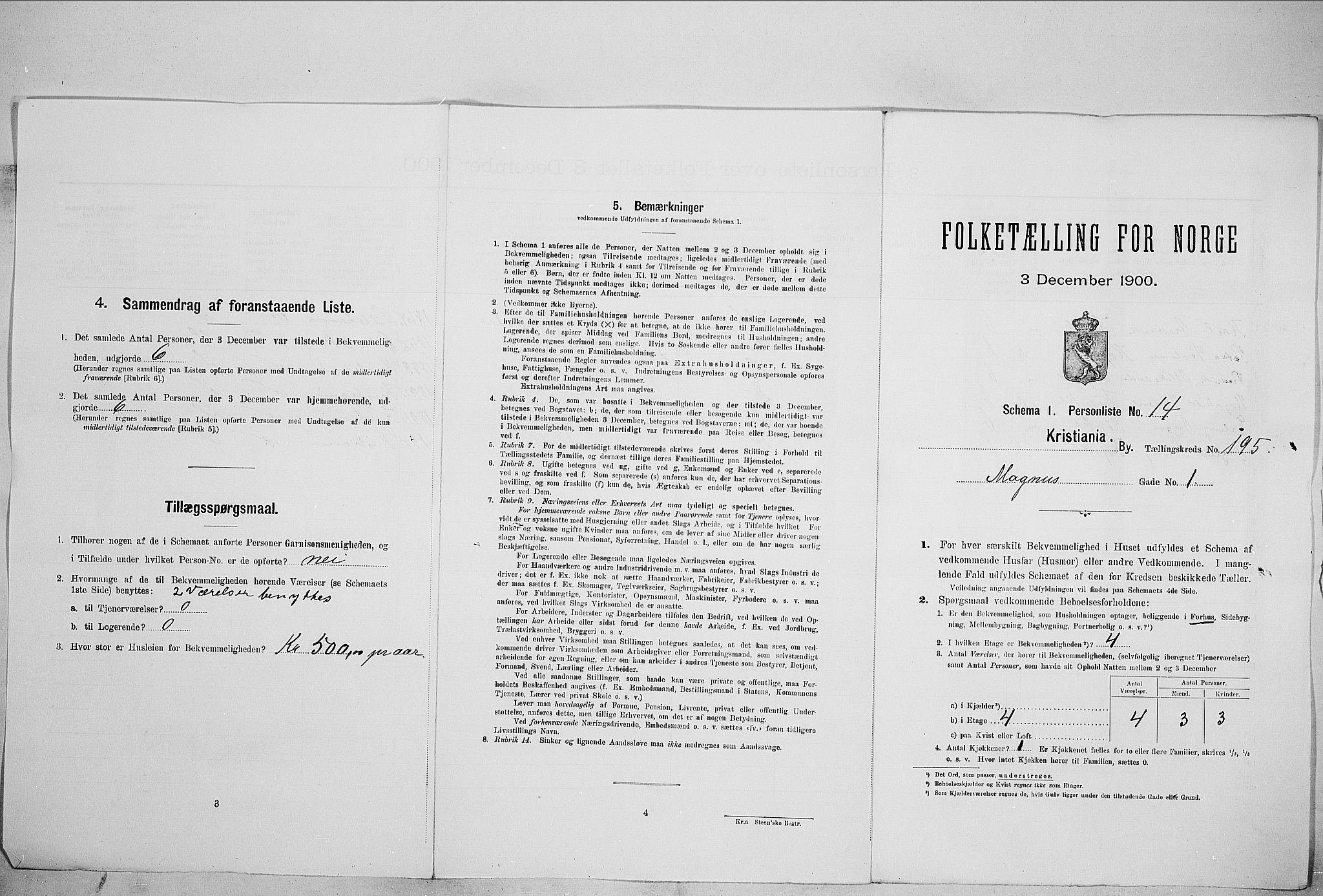 SAO, Folketelling 1900 for 0301 Kristiania kjøpstad, 1900, s. 53650