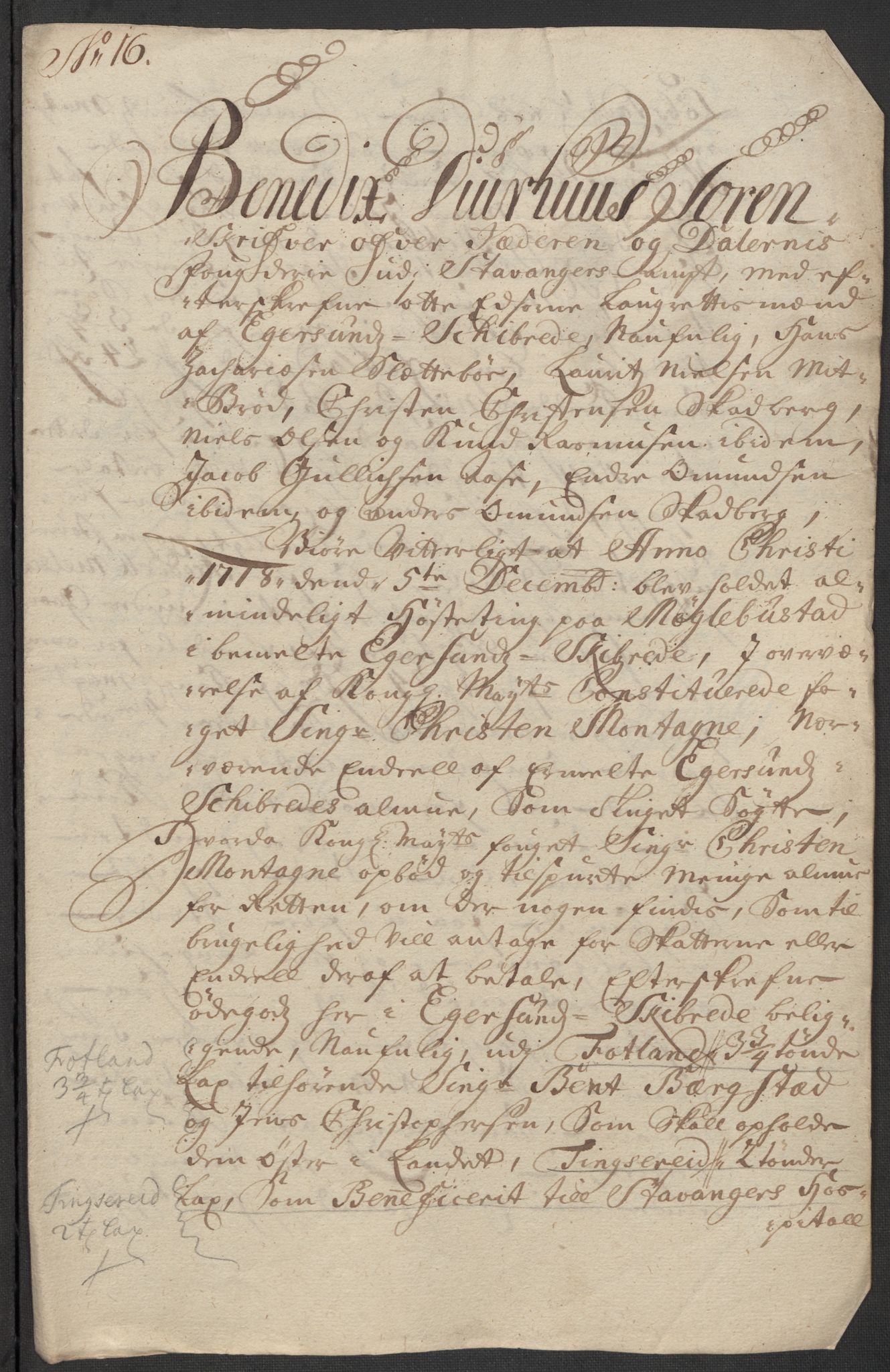 Rentekammeret inntil 1814, Reviderte regnskaper, Fogderegnskap, RA/EA-4092/R46/L2743: Fogderegnskap Jæren og Dalane, 1718, s. 111