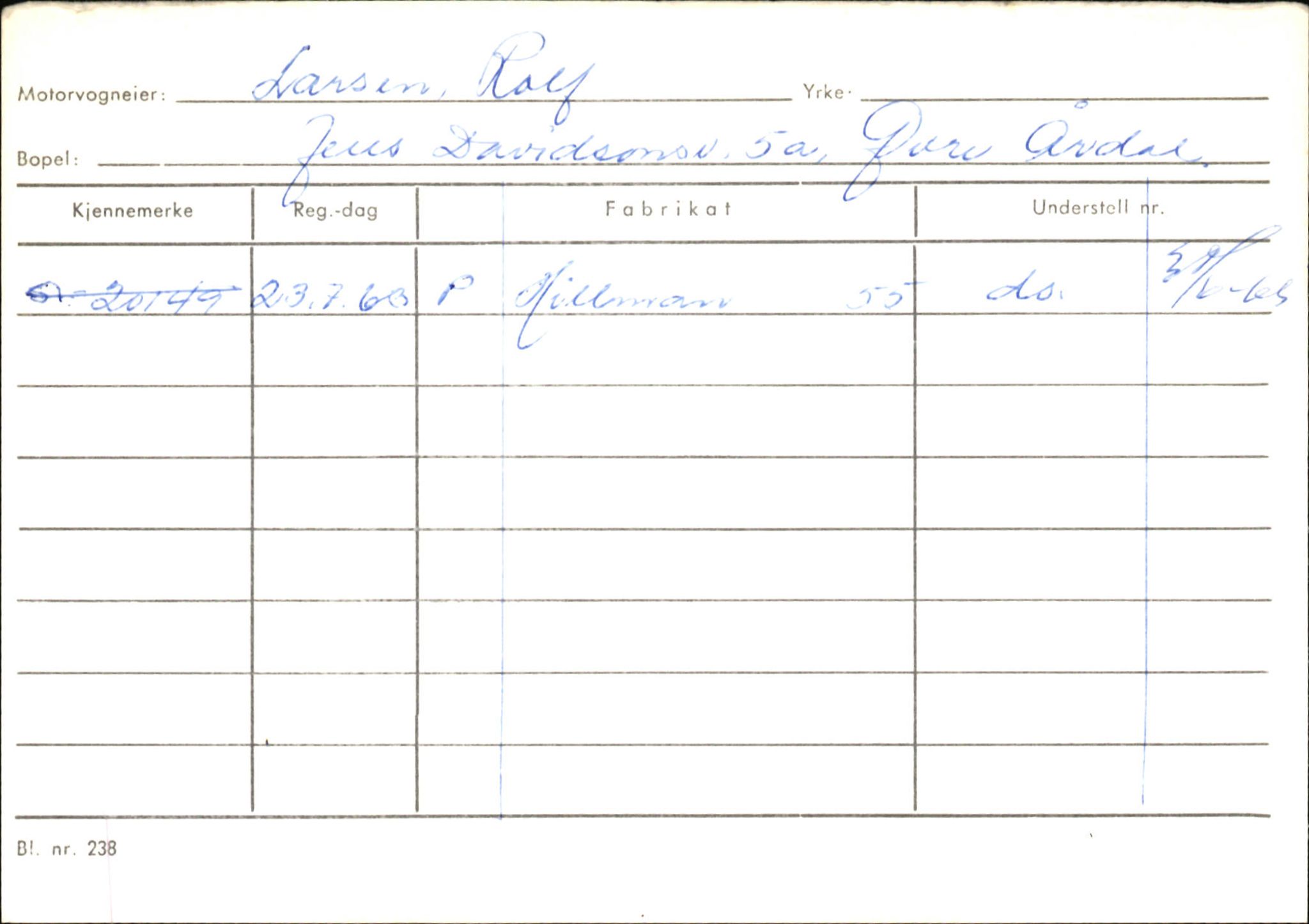 Statens vegvesen, Sogn og Fjordane vegkontor, AV/SAB-A-5301/4/F/L0145: Registerkort Vågsøy S-Å. Årdal I-P, 1945-1975, s. 1363