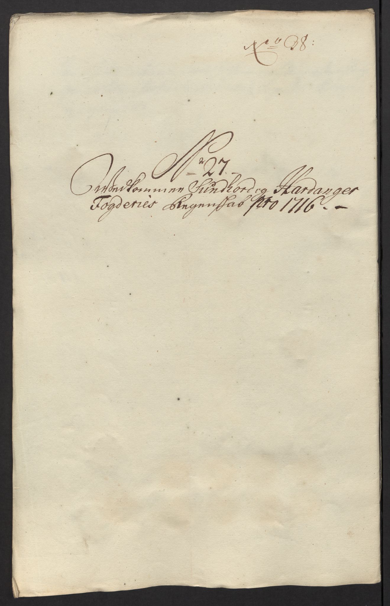 Rentekammeret inntil 1814, Reviderte regnskaper, Fogderegnskap, AV/RA-EA-4092/R48/L2992: Fogderegnskap Sunnhordland og Hardanger, 1716, s. 140