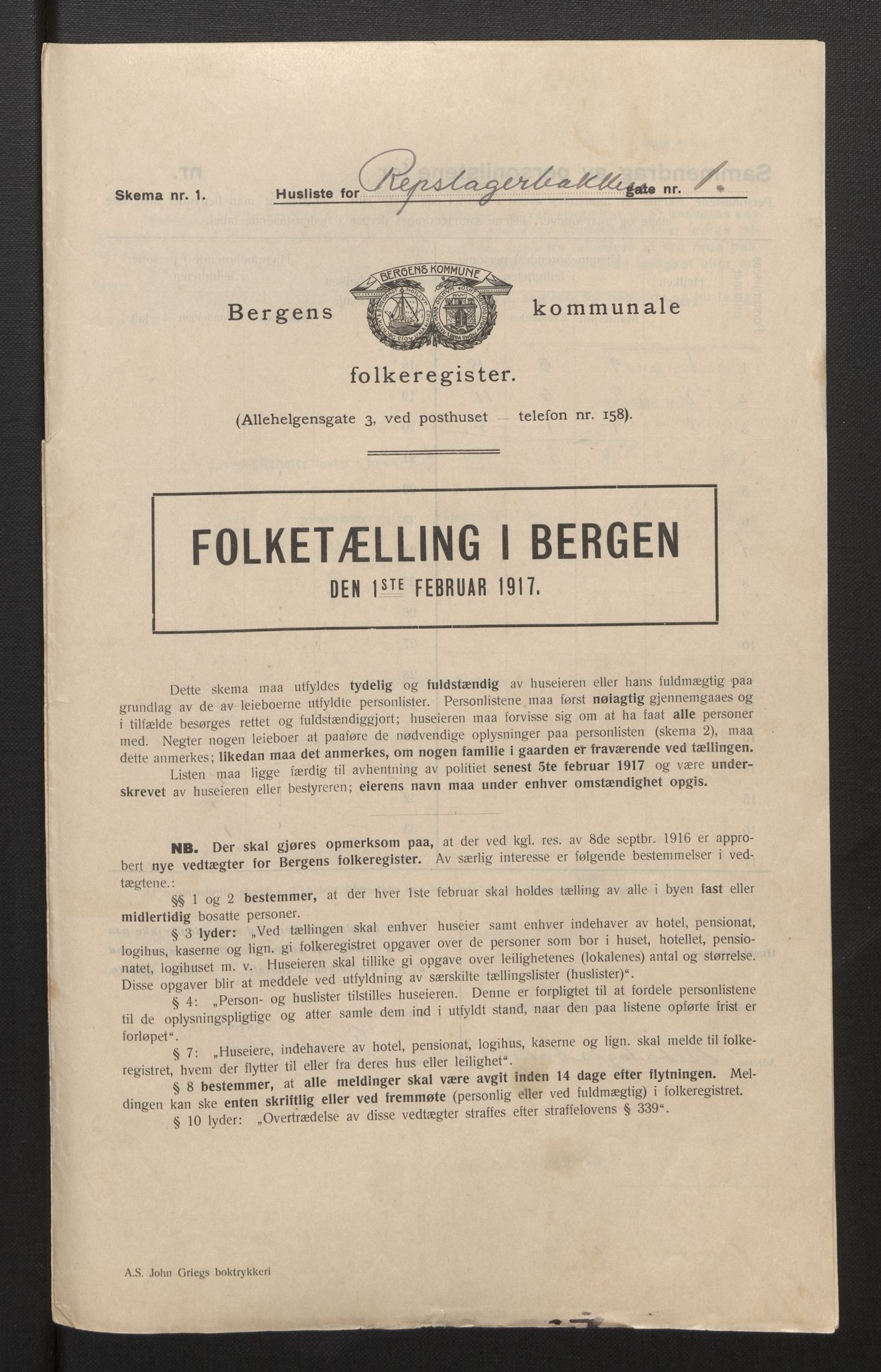 SAB, Kommunal folketelling 1917 for Bergen kjøpstad, 1917, s. 30793