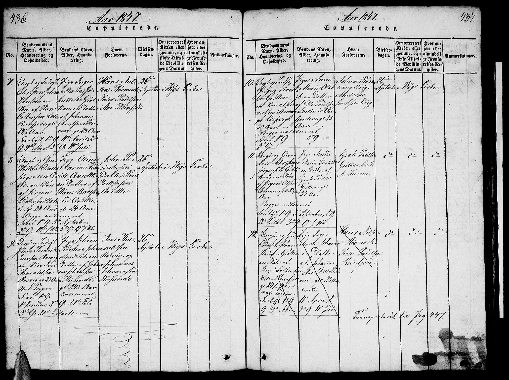 Ministerialprotokoller, klokkerbøker og fødselsregistre - Nordland, AV/SAT-A-1459/812/L0186: Klokkerbok nr. 812C04, 1820-1849, s. 436-437