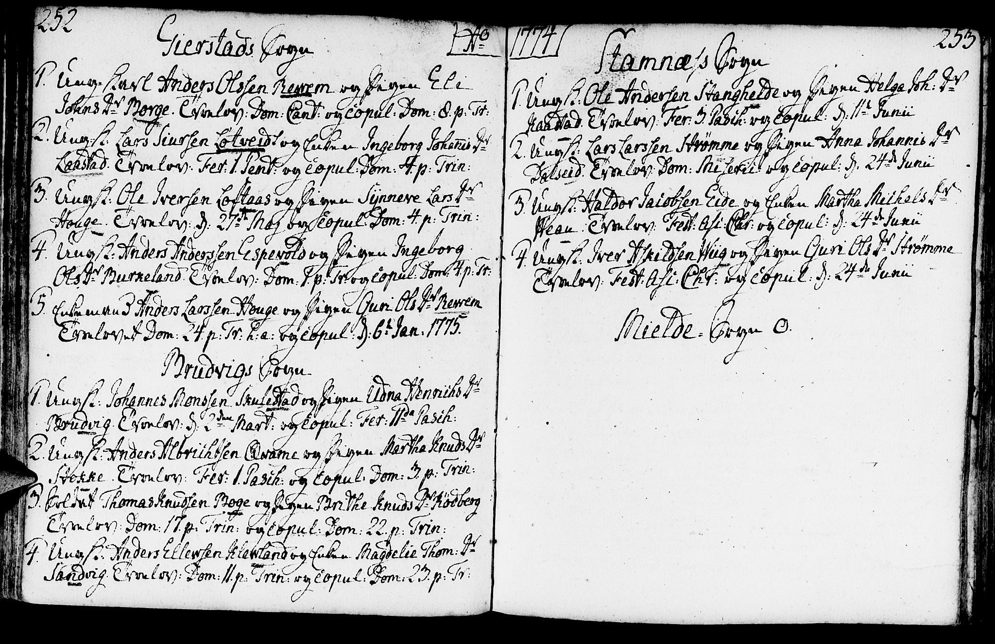 Haus sokneprestembete, SAB/A-75601/H/Haa: Ministerialbok nr. A 9, 1767-1781, s. 252-253