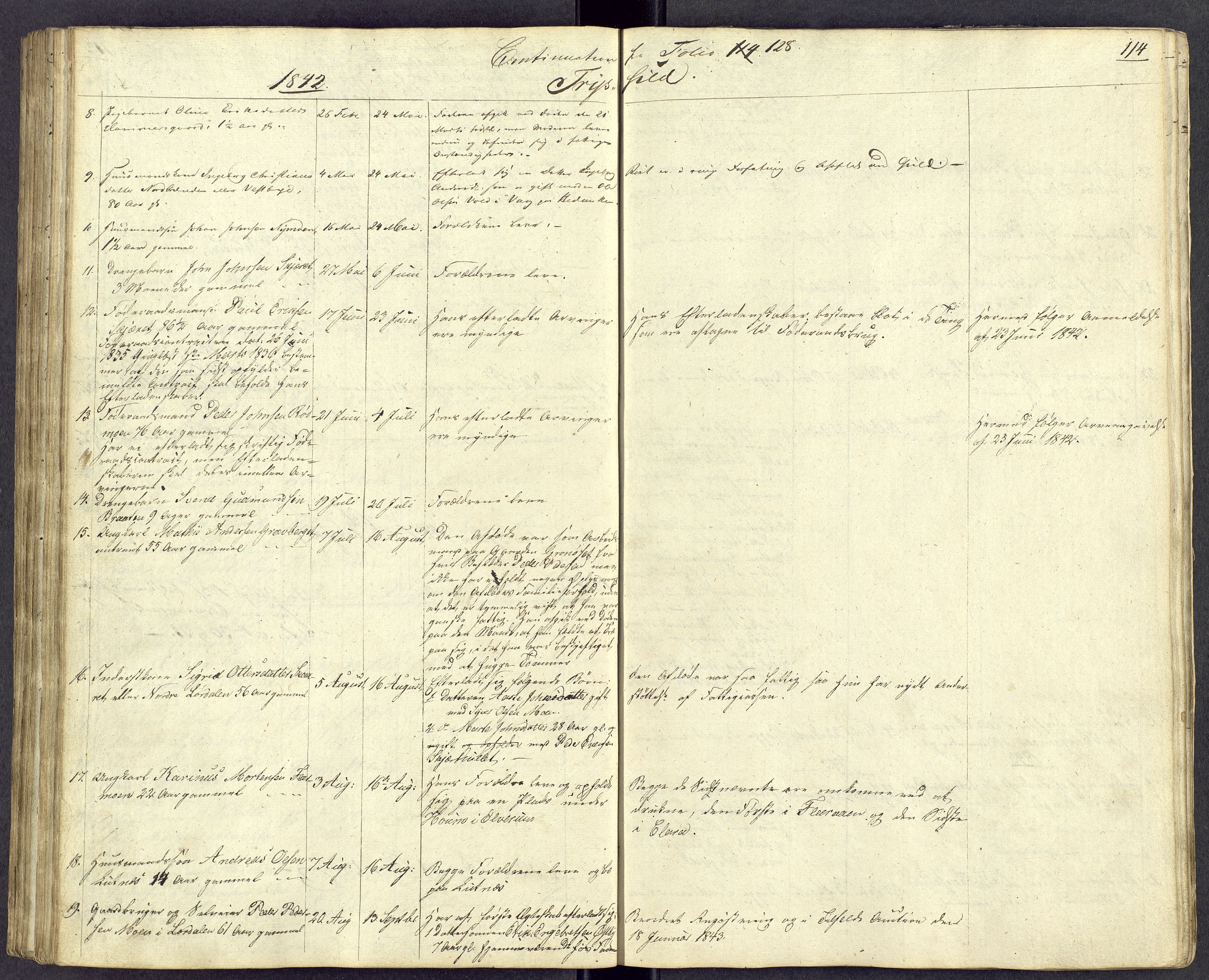 Østerdalen sorenskriveri, AV/SAH-TING-032/J/Jd/L0004: Dødsfallsjournal, 1834-1843, s. 114