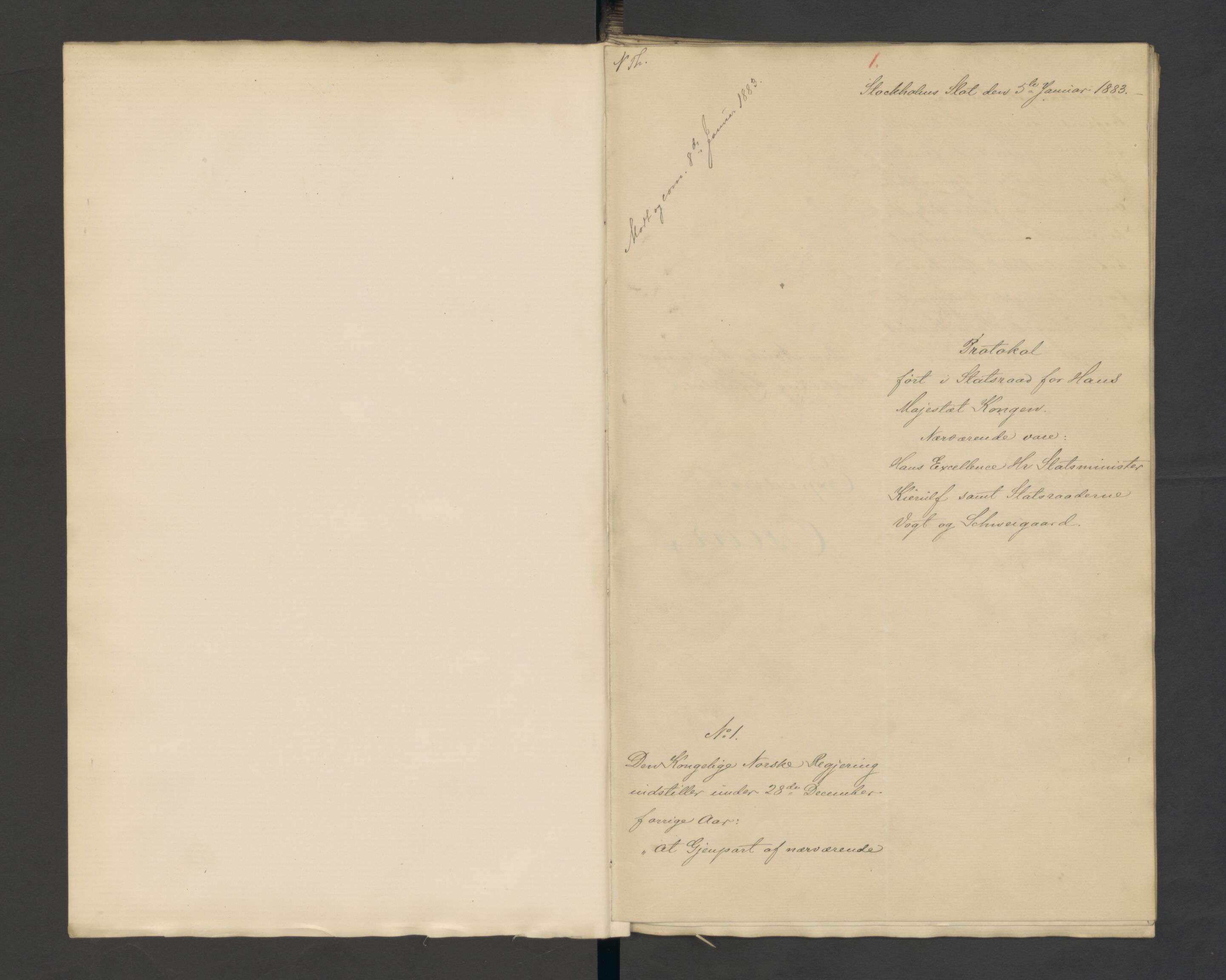 Statsrådssekretariatet, AV/RA-S-1001/A/Ab/L0141: Kgl. res. nr. 1-1286, 1. halvår, 1883