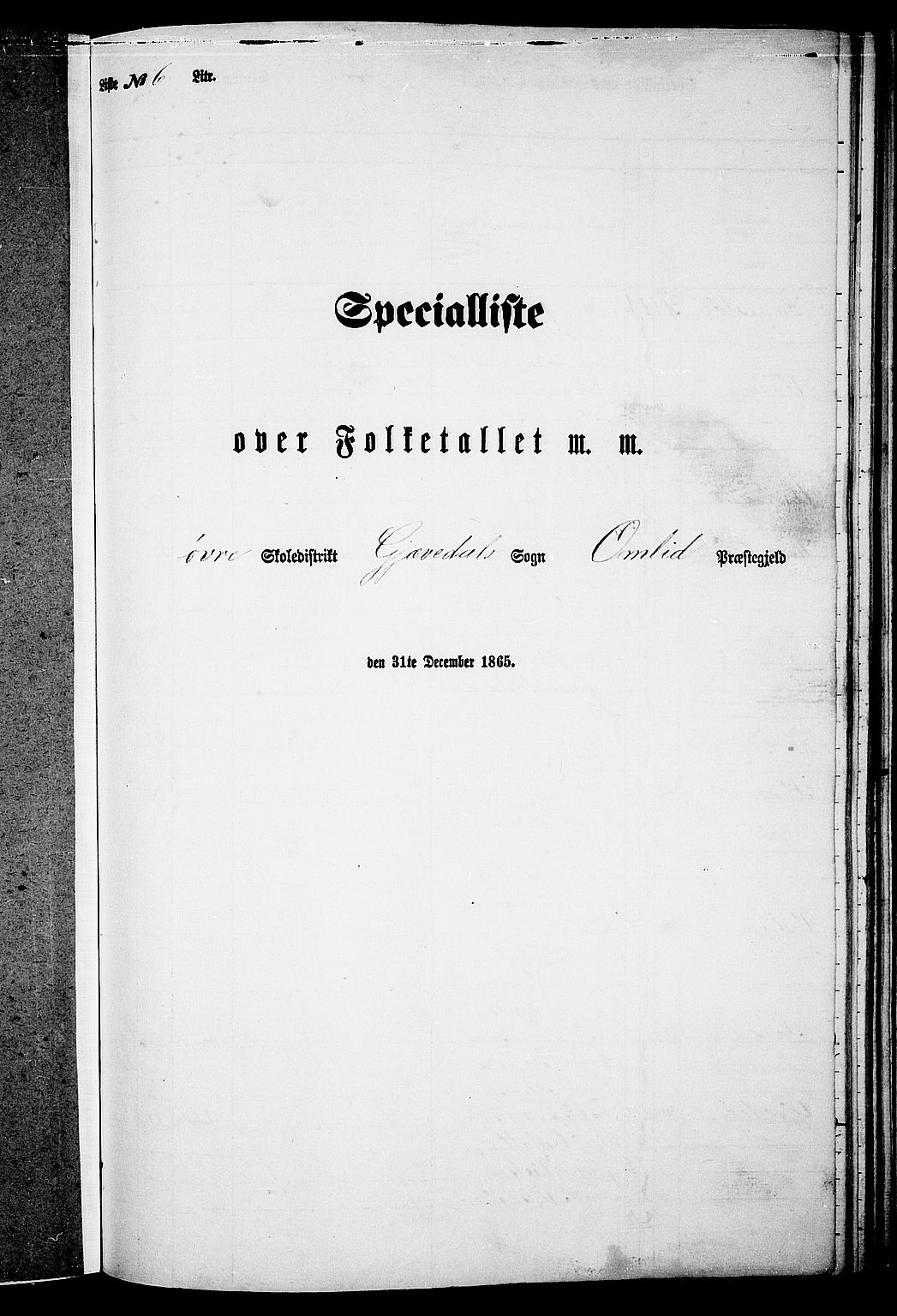 RA, Folketelling 1865 for 0929P Åmli prestegjeld, 1865, s. 74