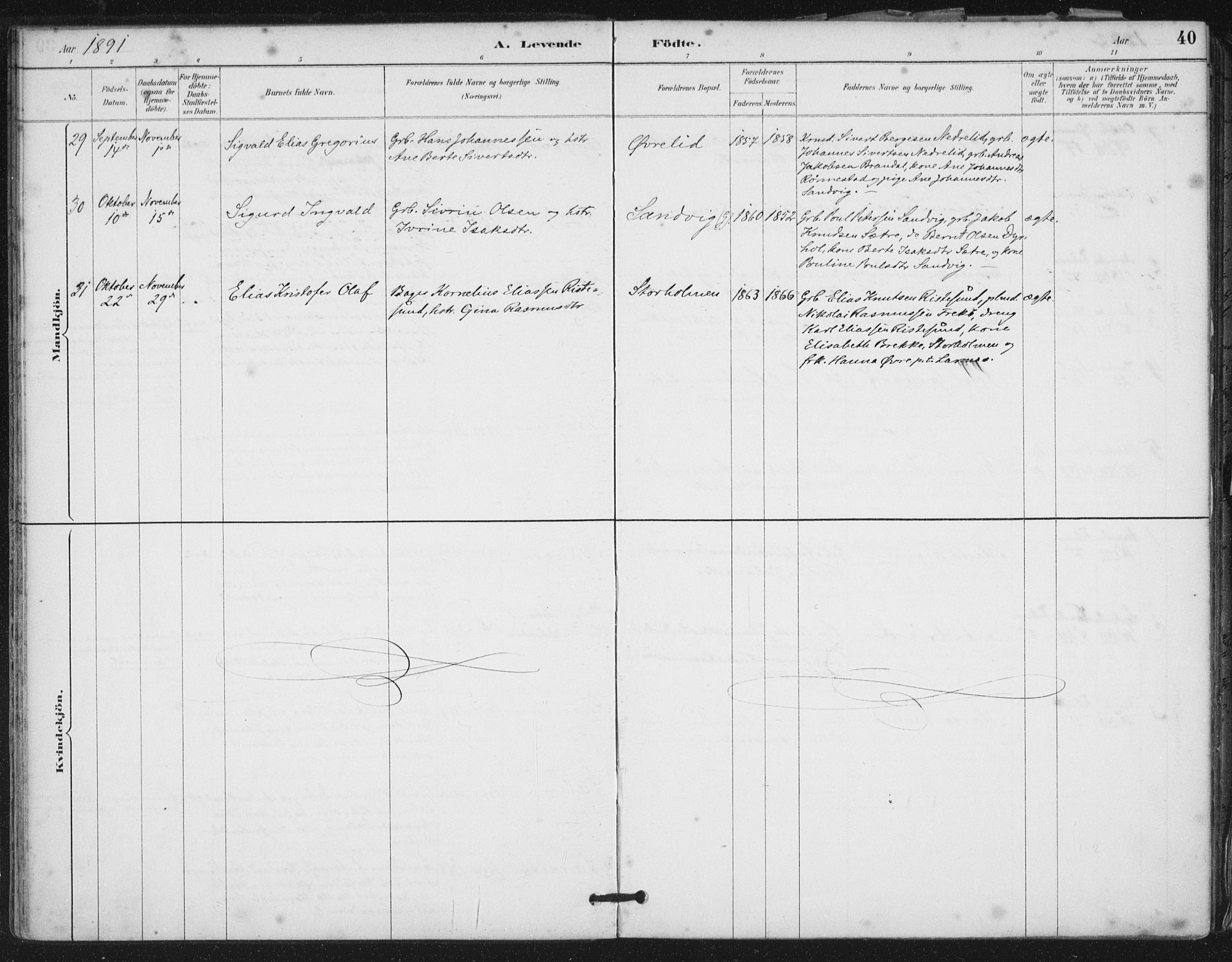 Ministerialprotokoller, klokkerbøker og fødselsregistre - Møre og Romsdal, SAT/A-1454/503/L0037: Ministerialbok nr. 503A05, 1884-1900, s. 40